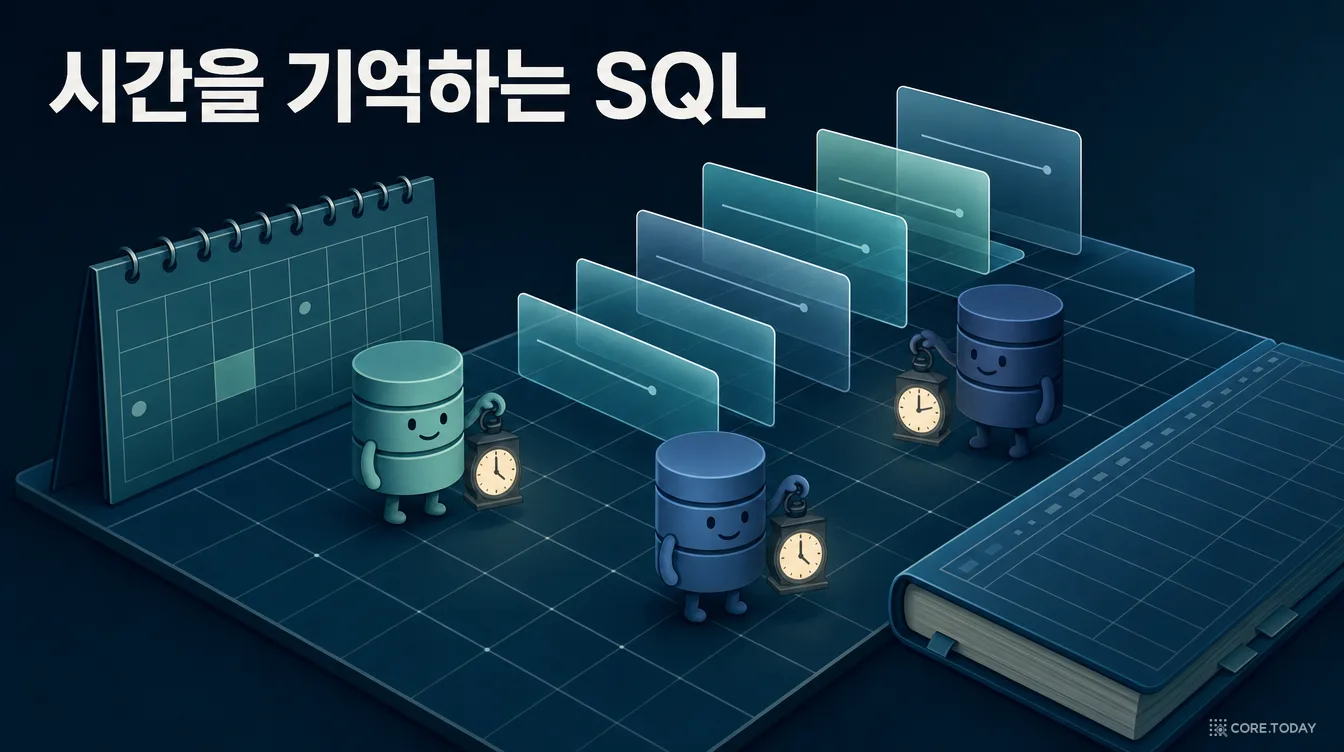시간을 기억하는 SQL — PostgreSQL 18·MariaDB·XTDB로 직접 짜 보는 이중 시간 테이블