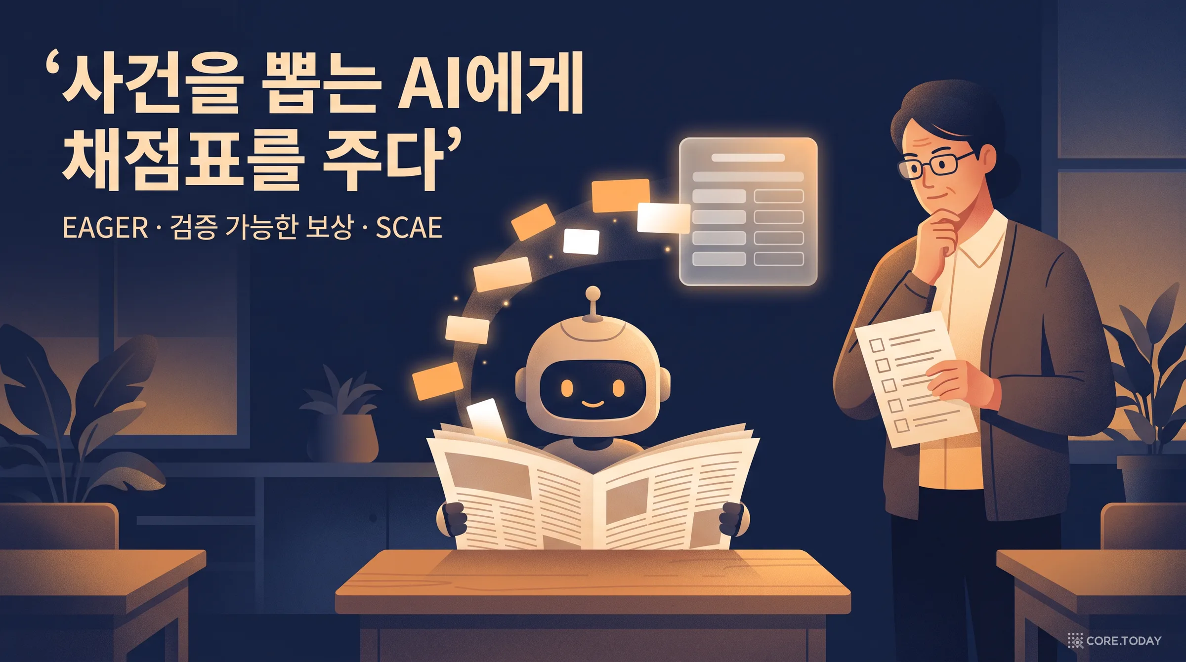 사건을 뽑는 AI에게 채점표를 주다 — EAGER로 읽는 사건 추출 40년과 '검증 가능한 보상'
