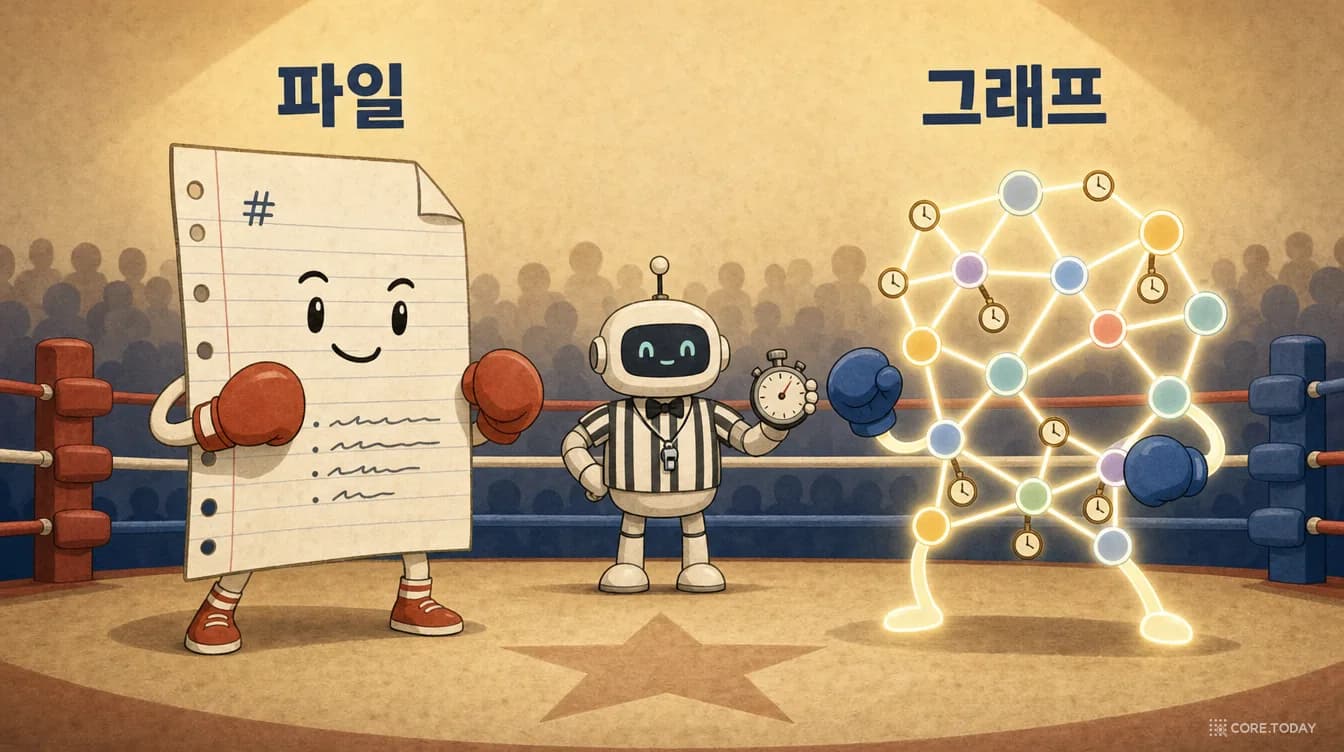 파일이냐 그래프냐 — 마크다운 한 장과 시간 그래프에 같은 고객 10명을 기억시켜 봤다