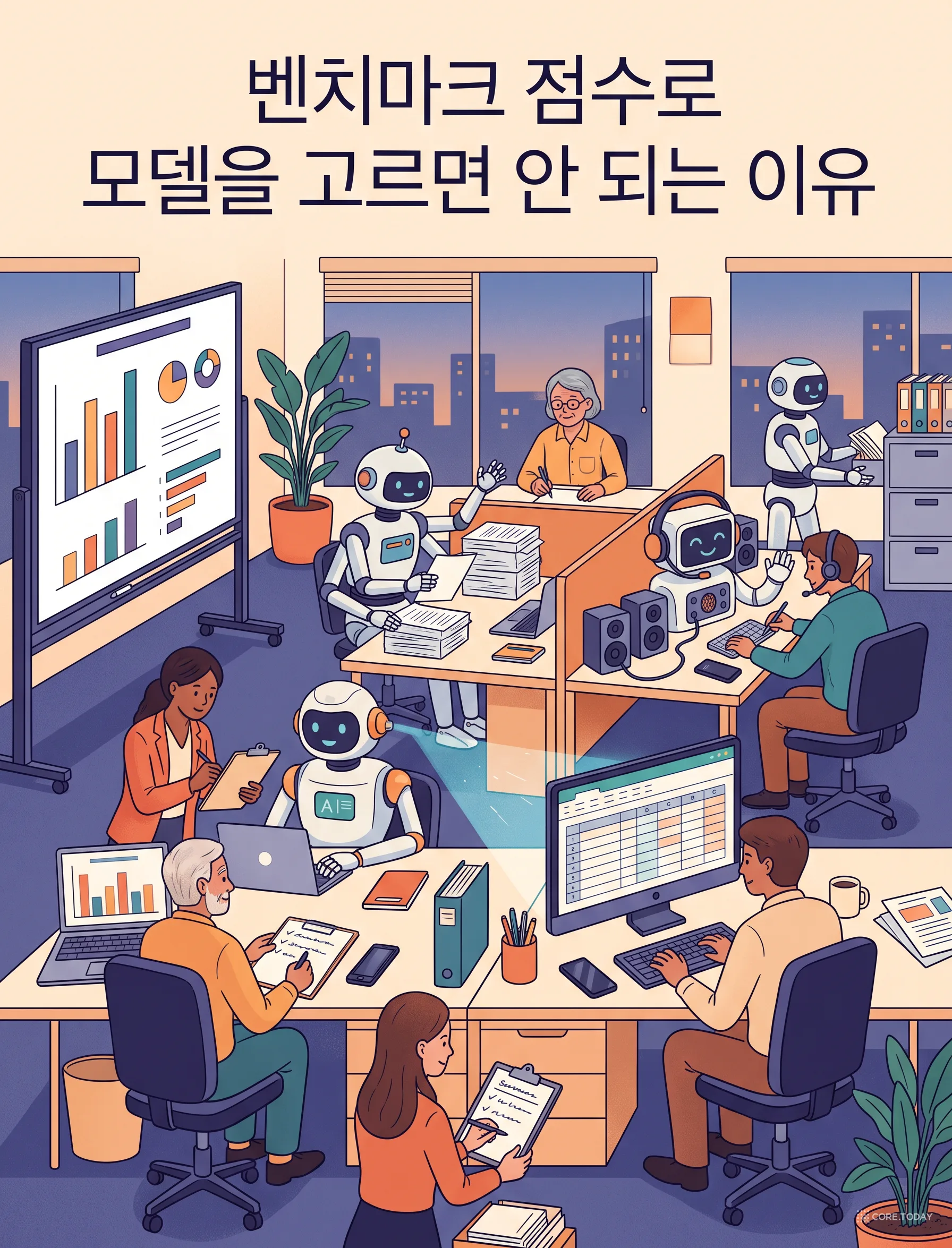 벤치마크 점수로 AI 모델을 고르면 안 되는 이유 — 독파모 2차 평가 원점수로 직접 계산해 보기