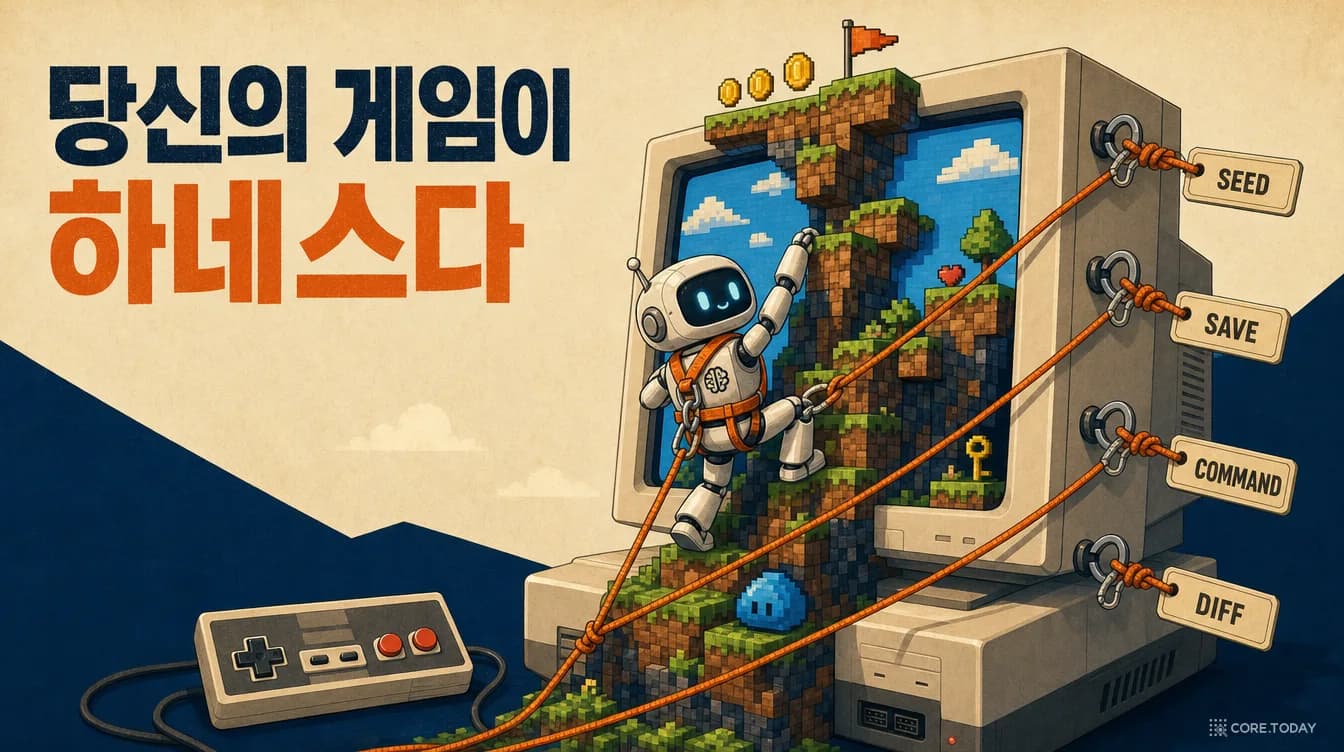 [특집] 당신의 게임이 하네스다 — 'LLM은 게임에 약하다'는 착각, 그리고 게임 자체를 AI 에이전트의 하네스로 만드는 일곱 가지 방법