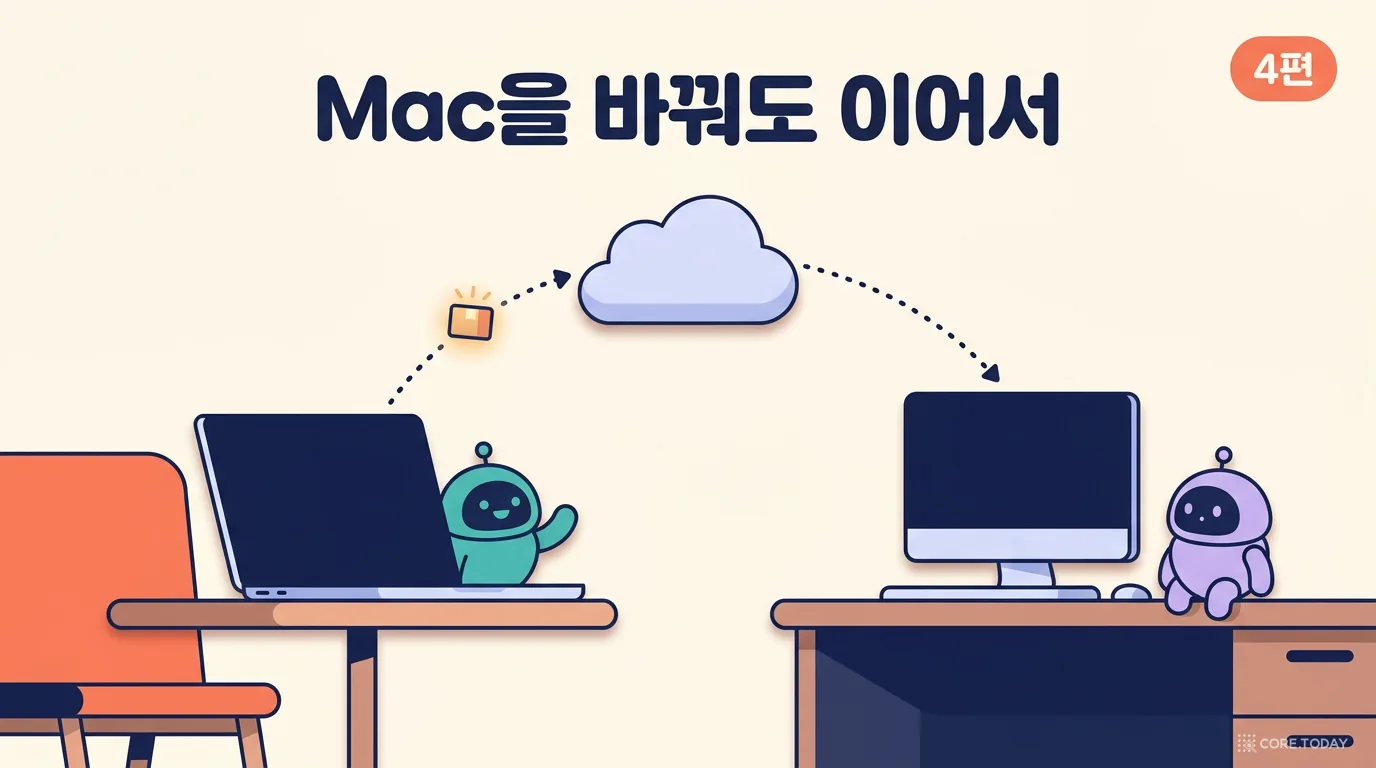에이전트 여럿, 저장소 하나 4편 — Mac을 바꿔 가며 이어서 작업하기