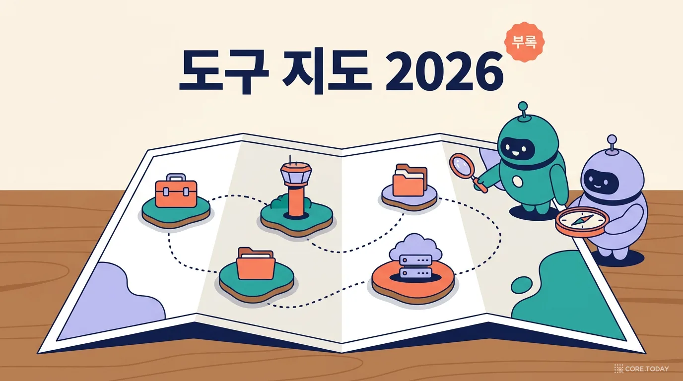 에이전트 여럿, 저장소 하나 부록 — 도구 지도 2026: 언제 무엇을 쓰나