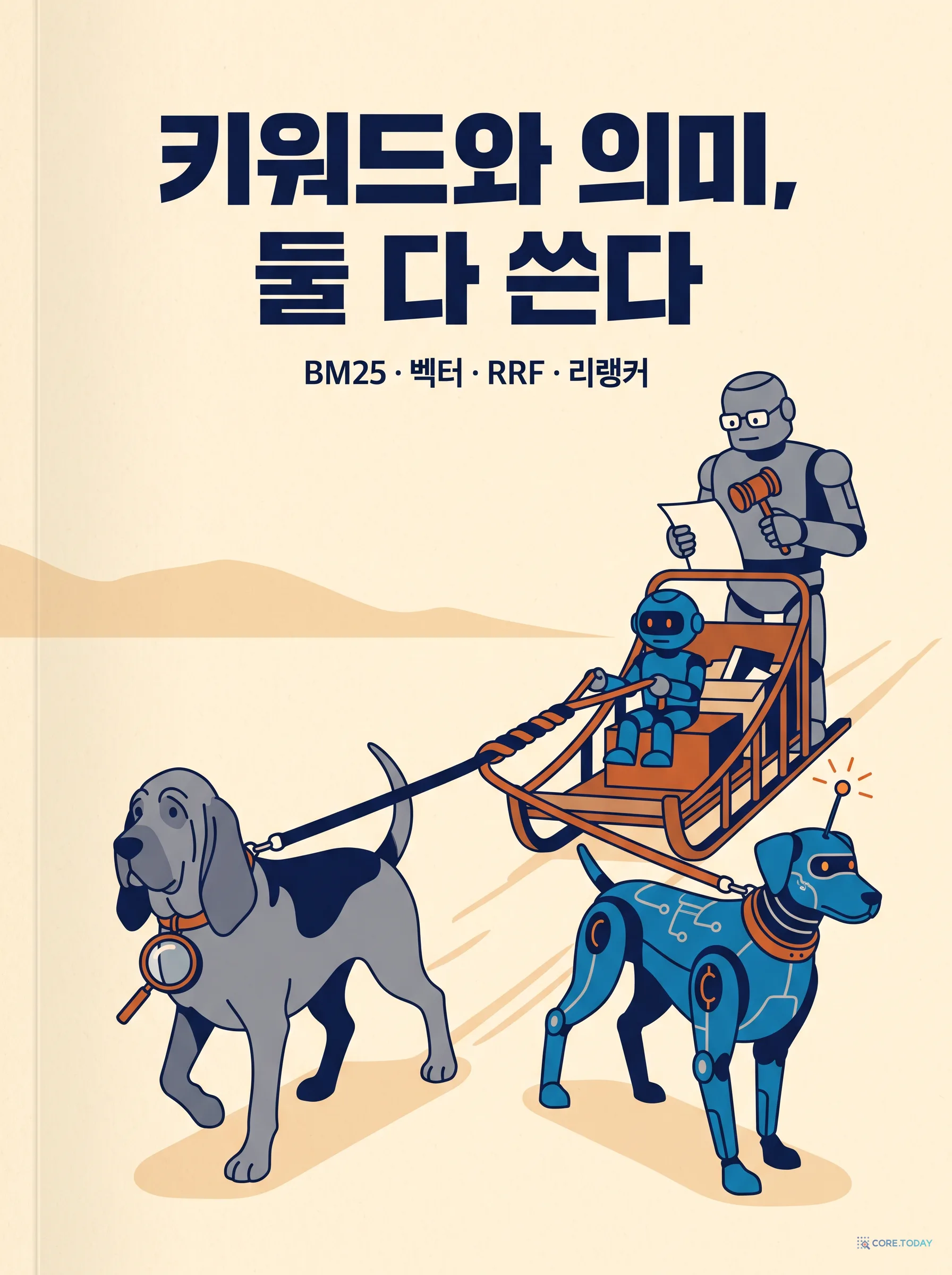 키워드와 의미, 둘 다 쓴다 — BM25·벡터·RRF·리랭커, 논문과 실측으로 보는 하이브리드 검색 (한국어 검색 스택 2편)