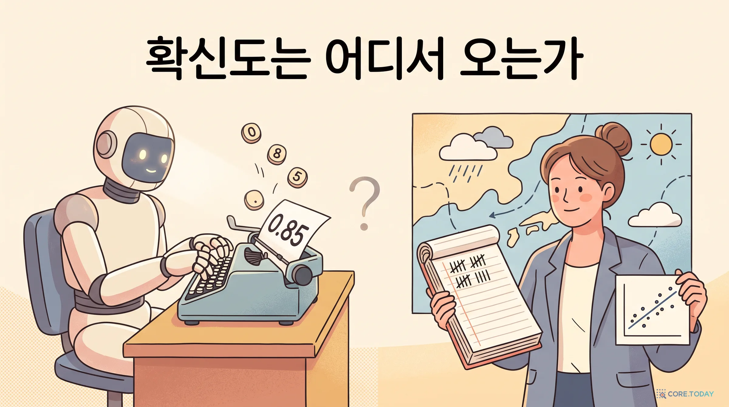 AI에게 '얼마나 확신해?'라고 묻지 마세요 — 0.85는 계기판이 아니라 문장이다