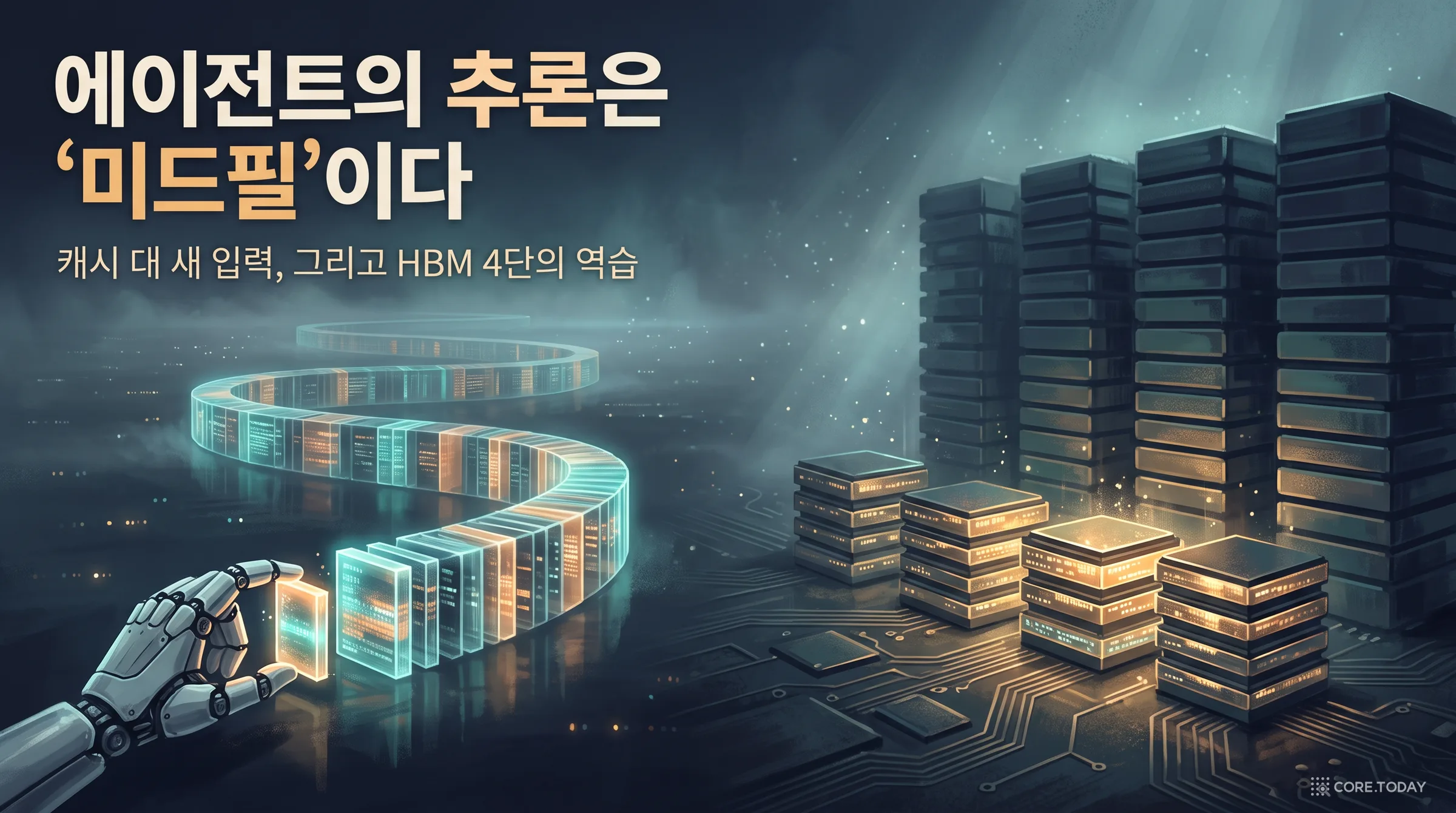 [특집] 에이전트의 추론은 '미드필'이다 — 캐시 대 새 입력, 그리고 HBM 4단의 역습