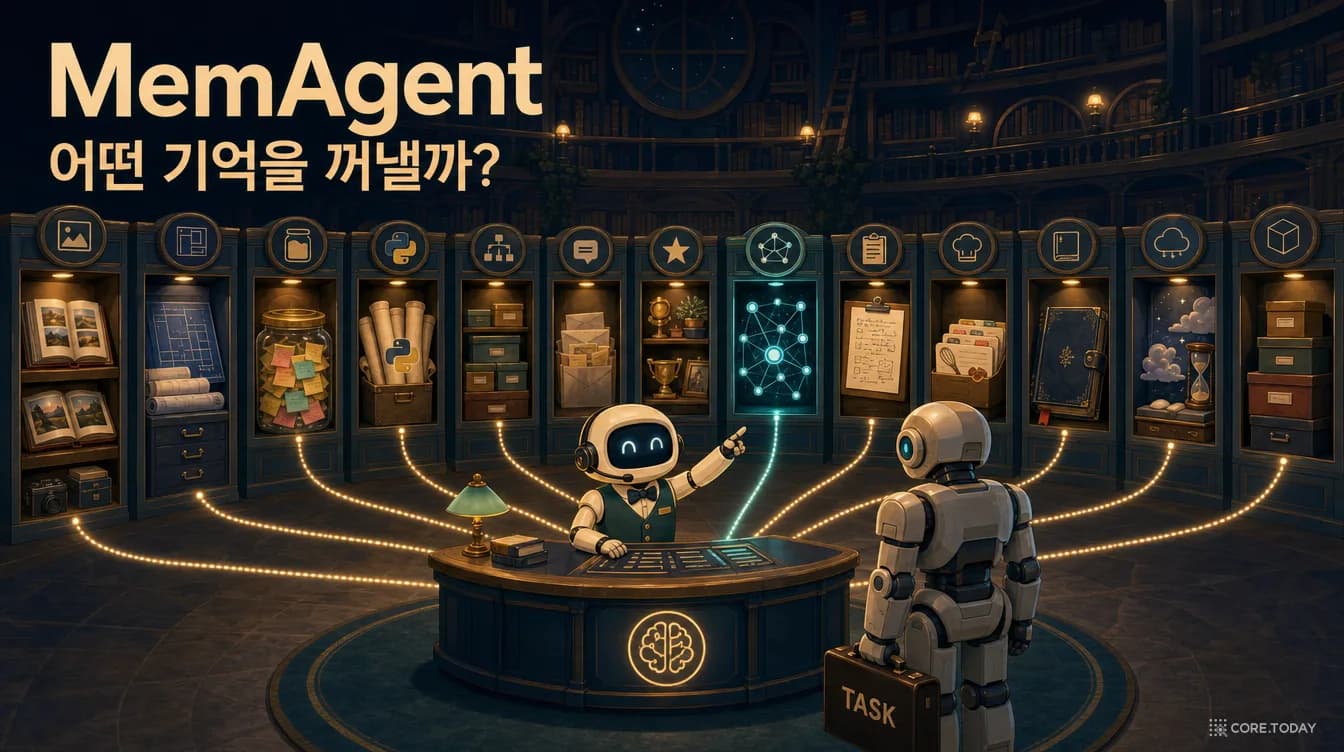[특집] 기억의 교통정리 — MemAgent: '만능 메모리는 없다'는 발견과, 13개의 기억 중 하나를 고르는 4B 라우터