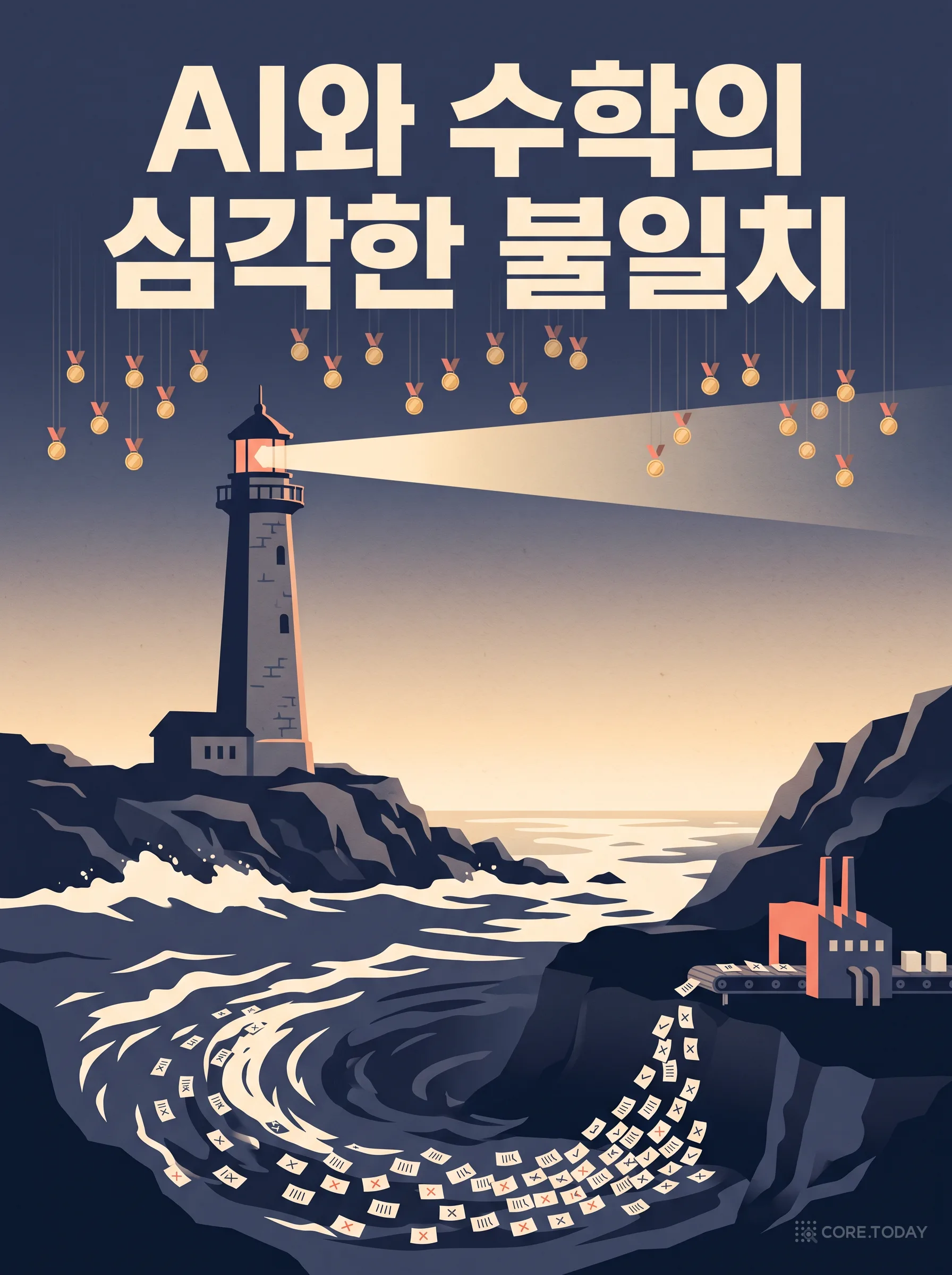 AI와 수학의 심각한 불일치 — 필즈상 수상자 25인은 무엇을 두려워하는가: 등대, 파이프라인, 그리고 나비에–스토크스 88시간