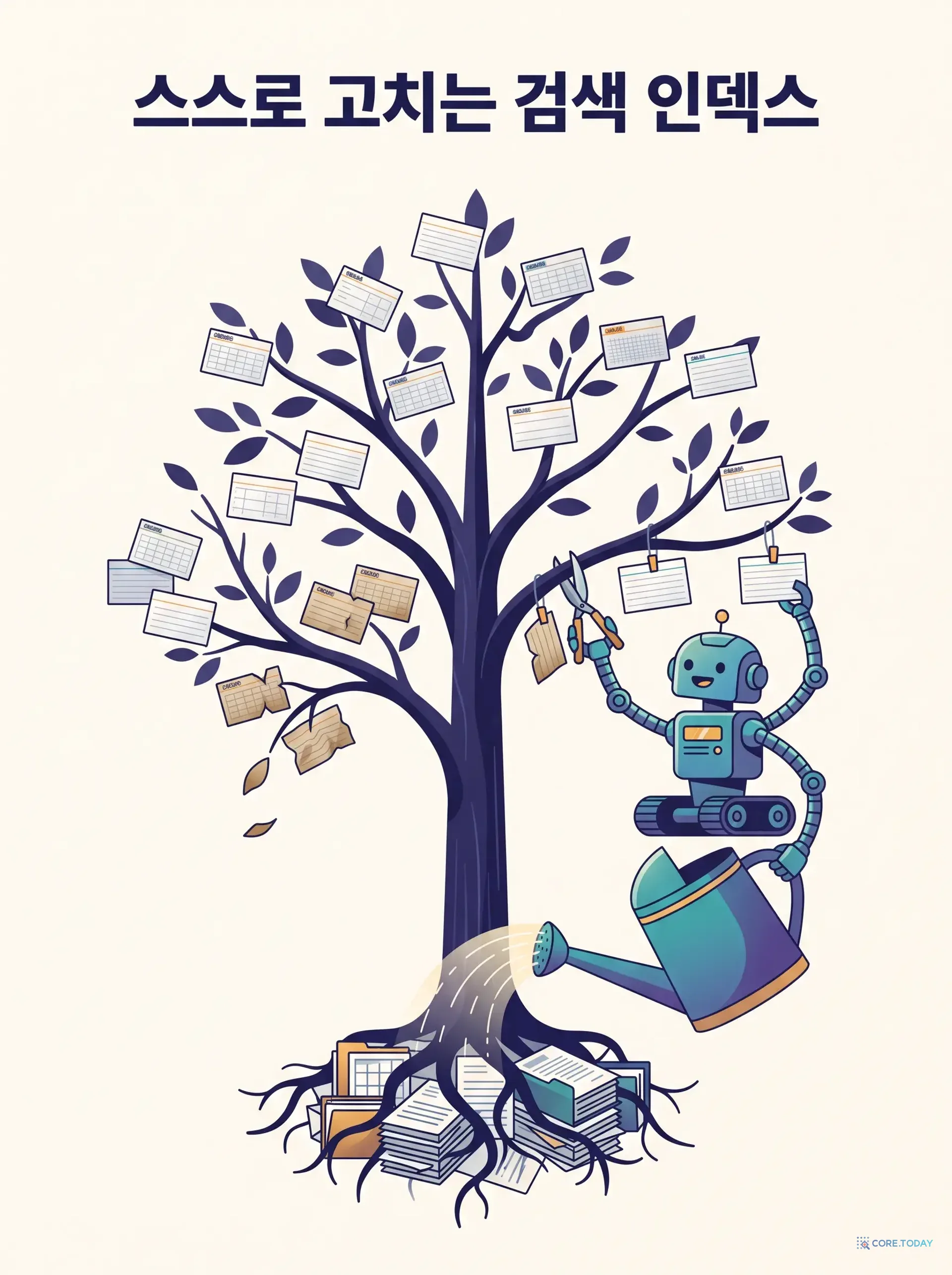 검색 인덱스도 스스로 고쳐진다 — 파싱에서 SELF-INDEX까지, 인덱스를 살아 있는 것으로 운영하기 (RAG 특집 4편)