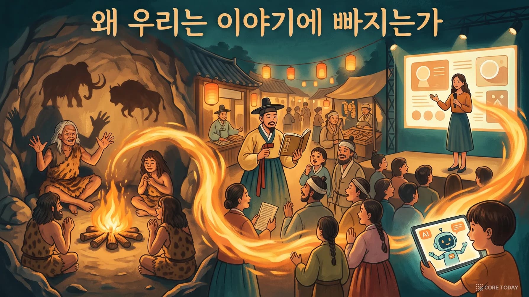 [특집] 왜 우리는 이야기에 빠지는가 — 모닥불에서 AI까지, 스토리텔링 연구가 밝힌 것과 밝히지 못한 것