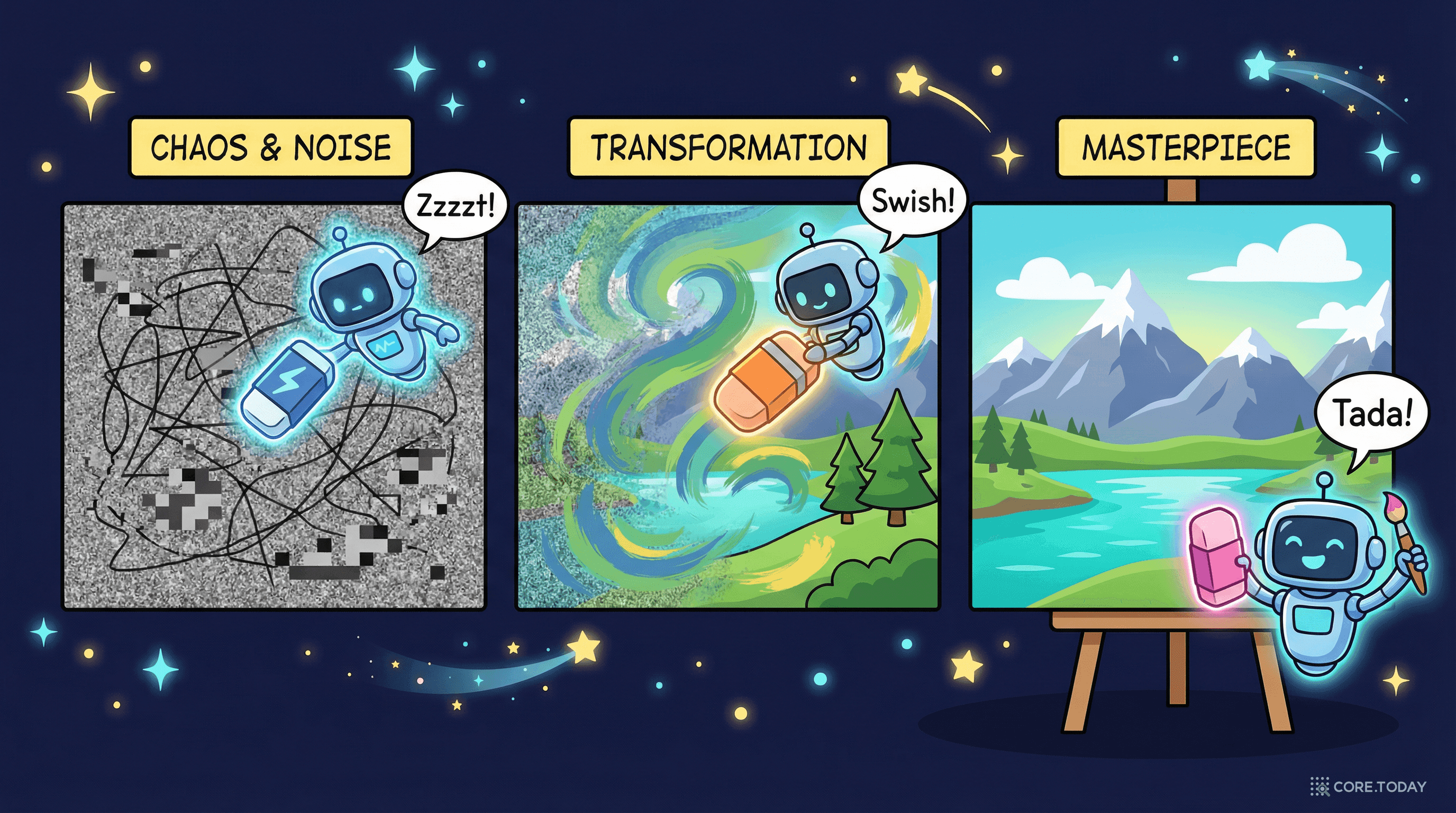 디퓨전 모델 완전 정복: 노이즈에서 걸작이 태어나는 마법의 원리