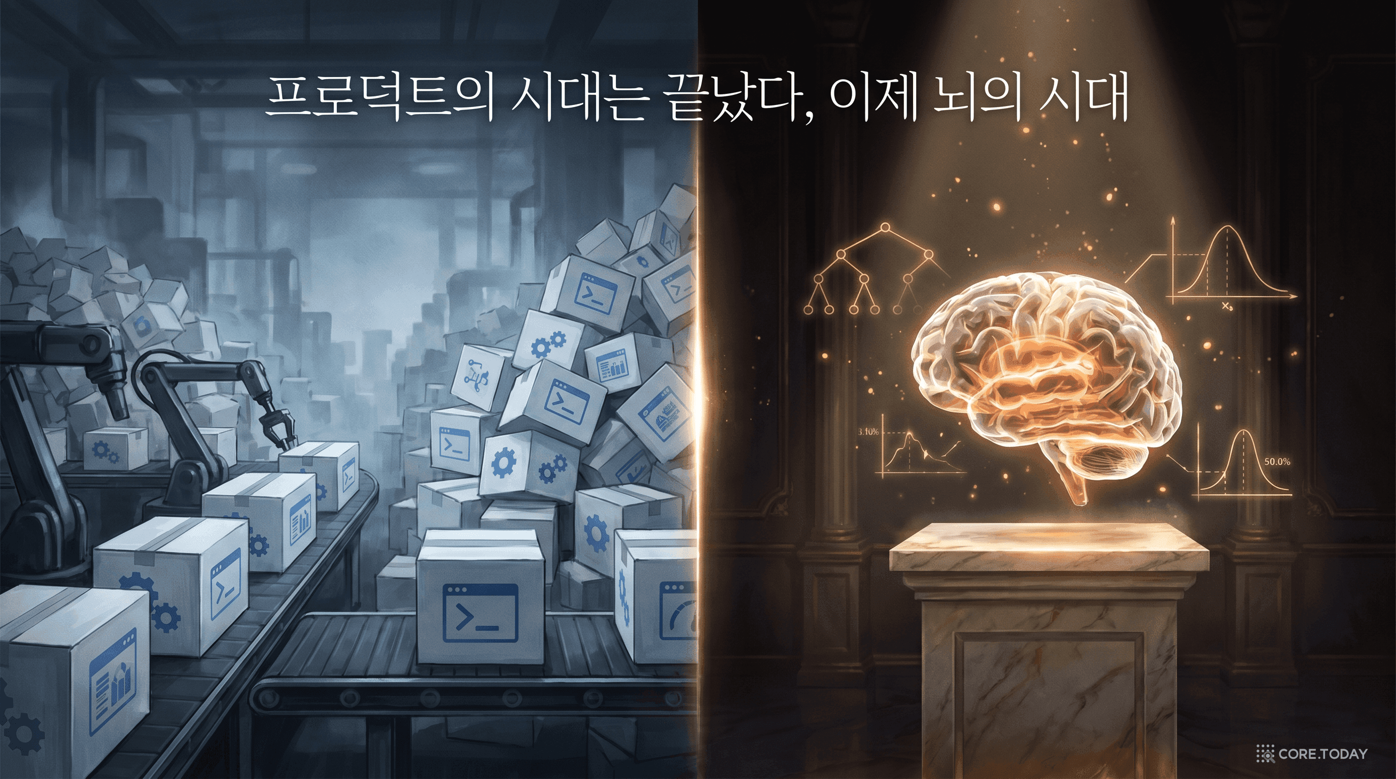 프로덕트의 시대는 끝났다, 이제 우리는 '뇌'를 산다 — 소프트웨어가 공짜가 되는 시대의 새로운 해자