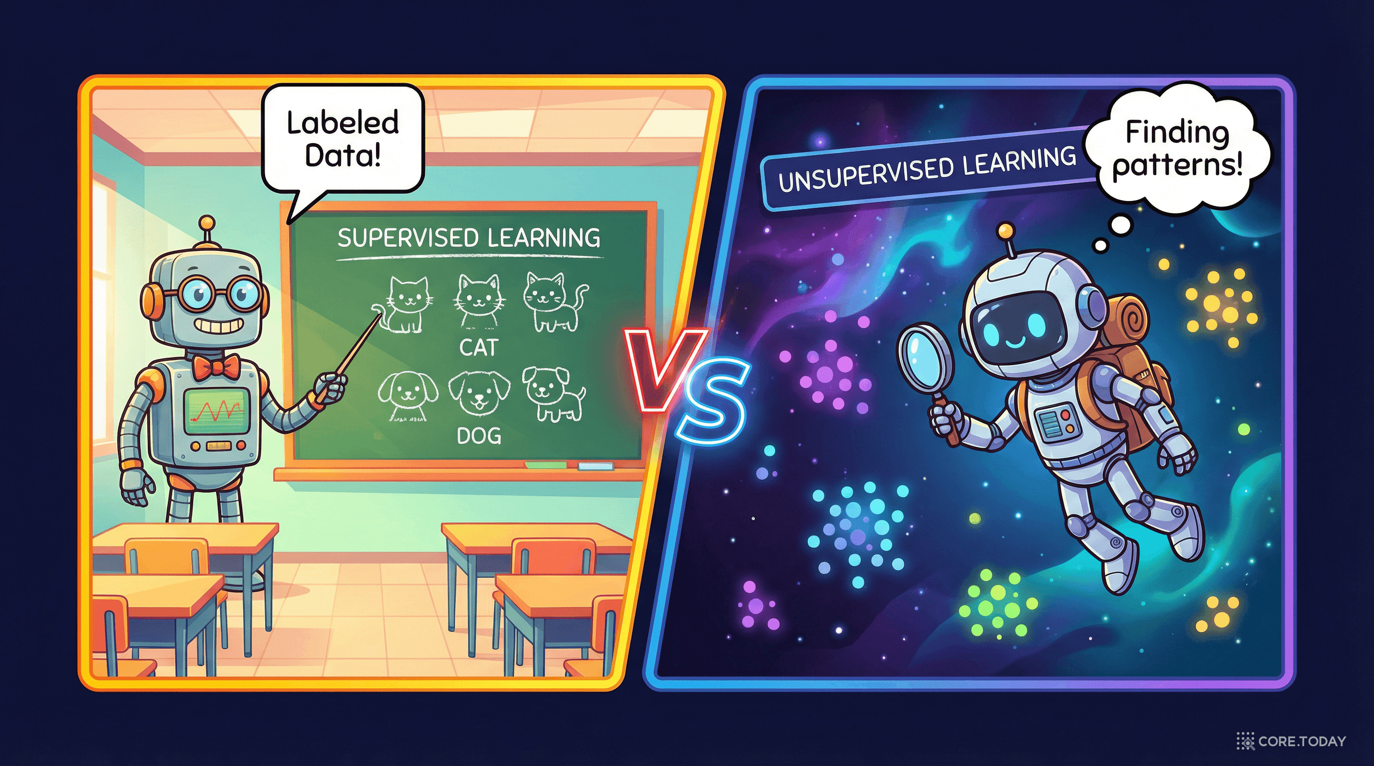 지도학습 vs 비지도학습: 라벨 하나가 만드는 완전히 다른 세계