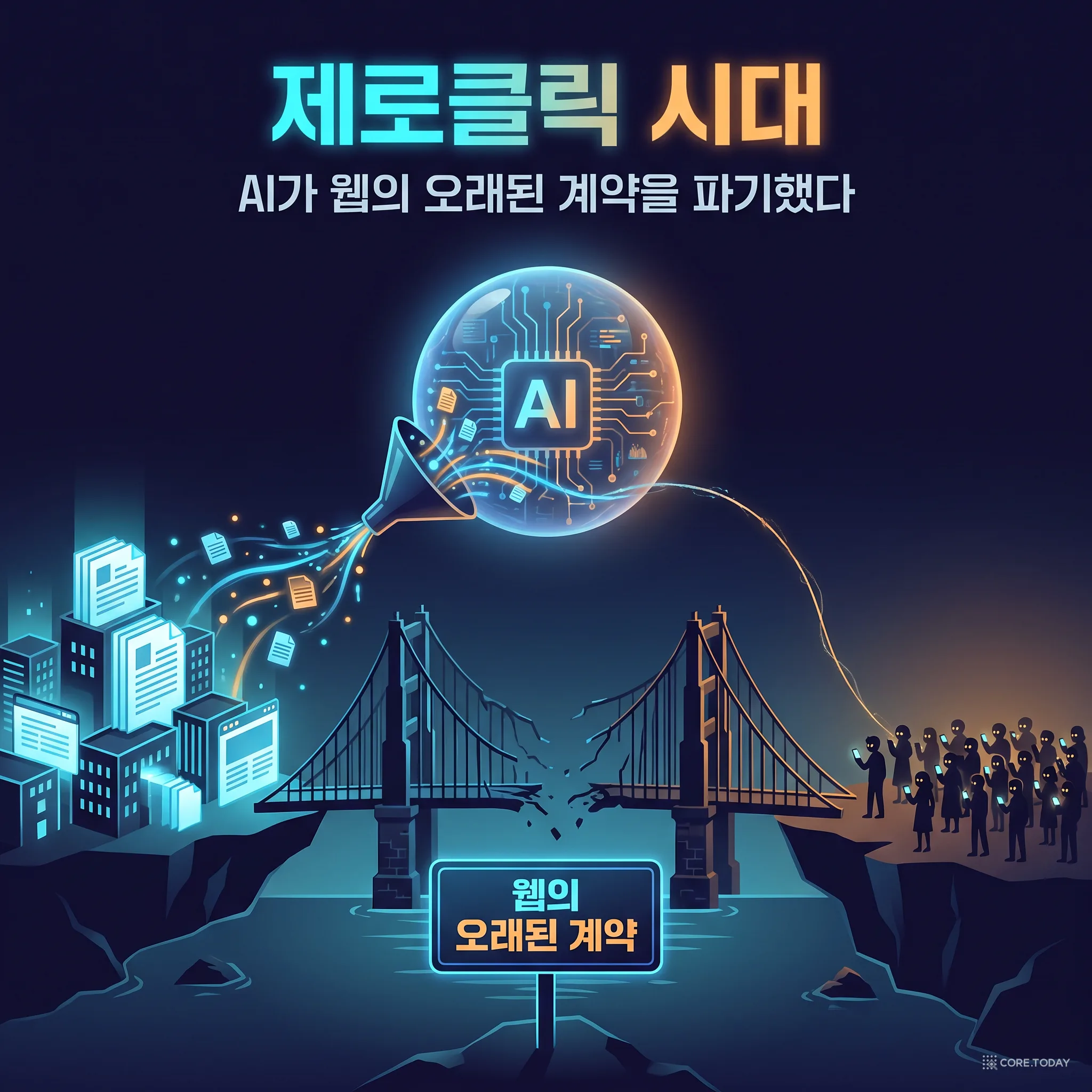 제로클릭 시대 — AI가 웹의 오래된 계약을 파기했다
