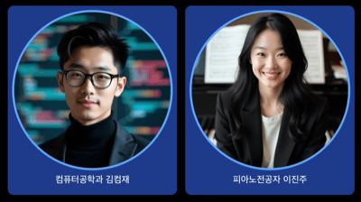 AI 퍼스널리티 김컴재와 이진주