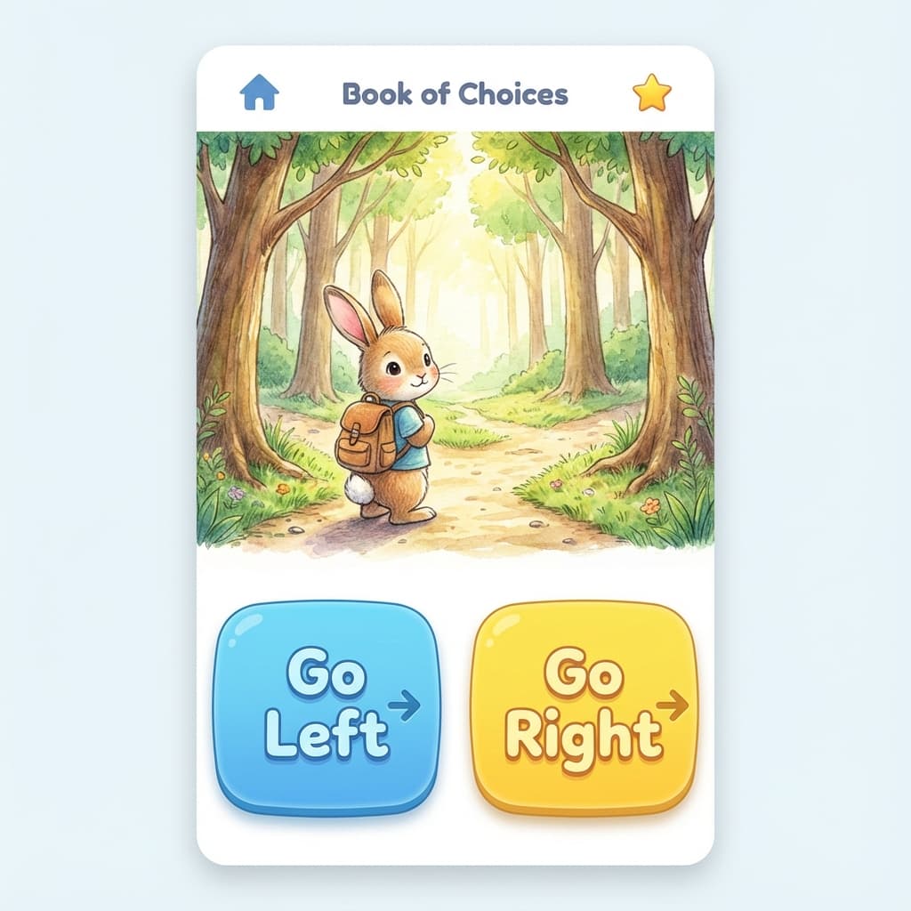 토닥북 인터랙티브 동화 선택 화면