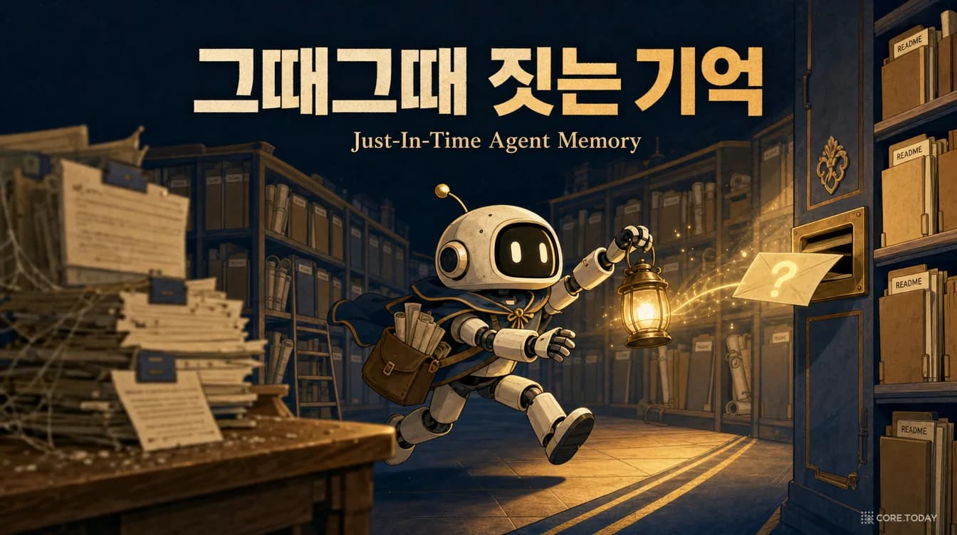 기억은 미리 만들지 말고, 물어볼 때 지어라 — Just-In-Time 에이전트 메모리(JAM) 완전 해부