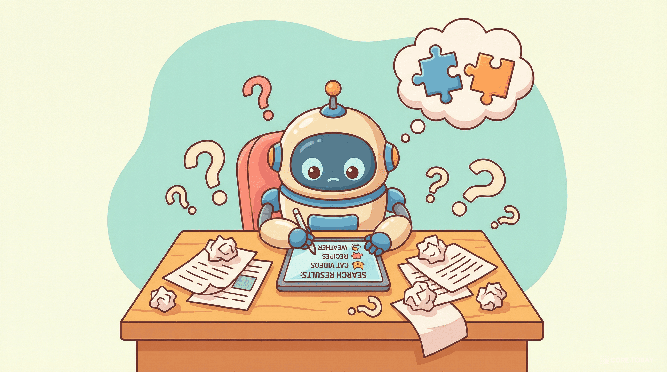 RAG가 엉뚱한 답변을 내놓아 당황한 모습 — 기본 RAG의 한계를 보여주는 상황