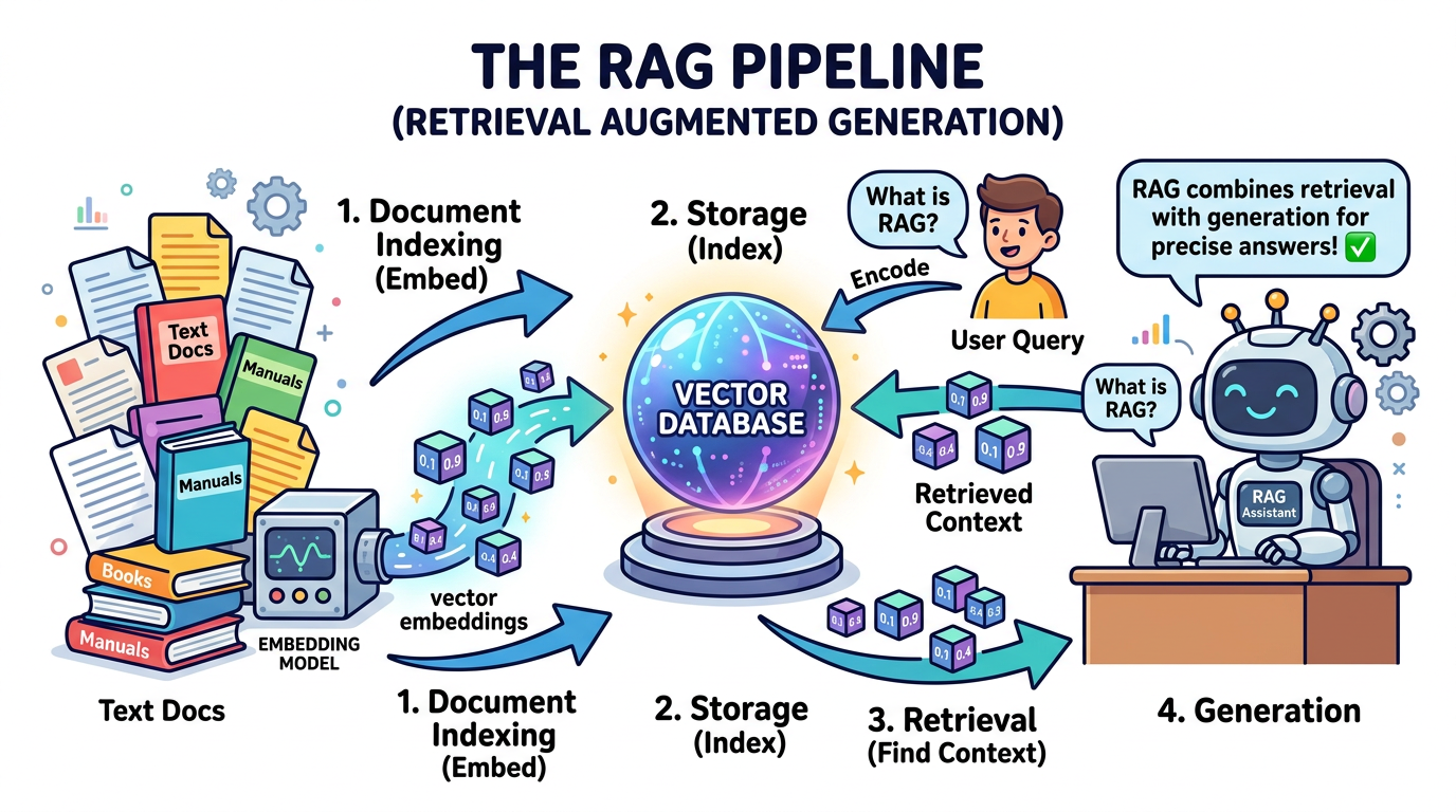 RAG 파이프라인 — 문서에서 벡터 임베딩으로, 검색을 통해 정확한 답변 생성까지