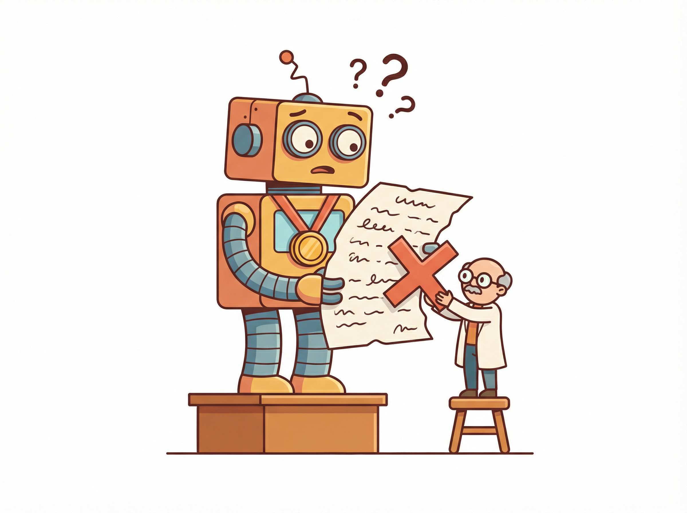 시험을 치르는 로봇