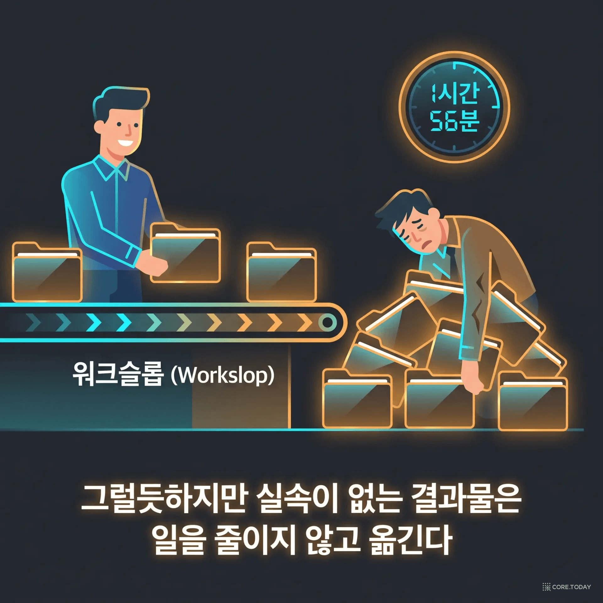 워크슬롭 — 그럴듯하지만 실속 없는 결과물은 일을 줄이지 않고 옮긴다