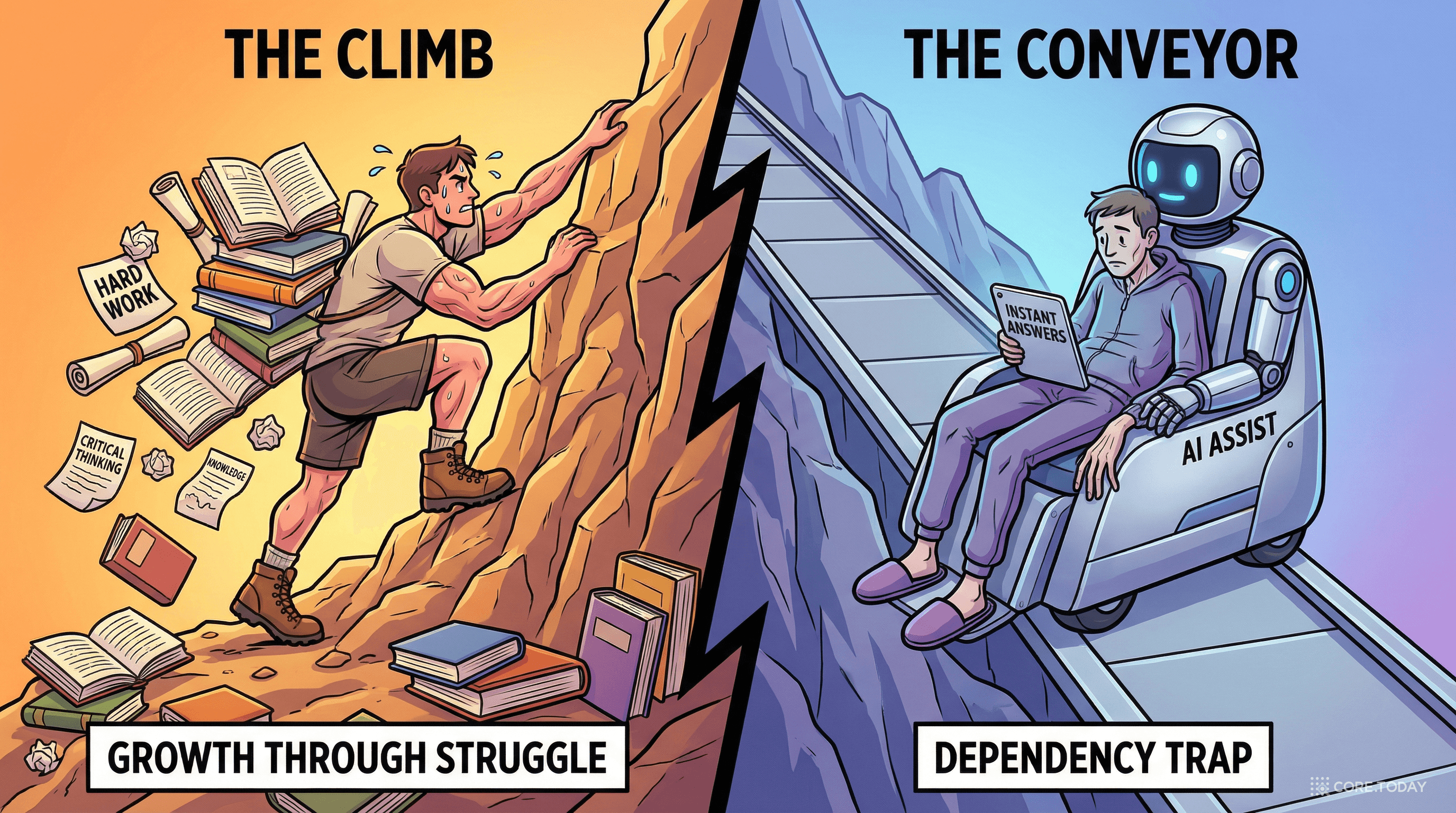 AI 시대의 두 연구자 — 같은 정상, 다른 근육