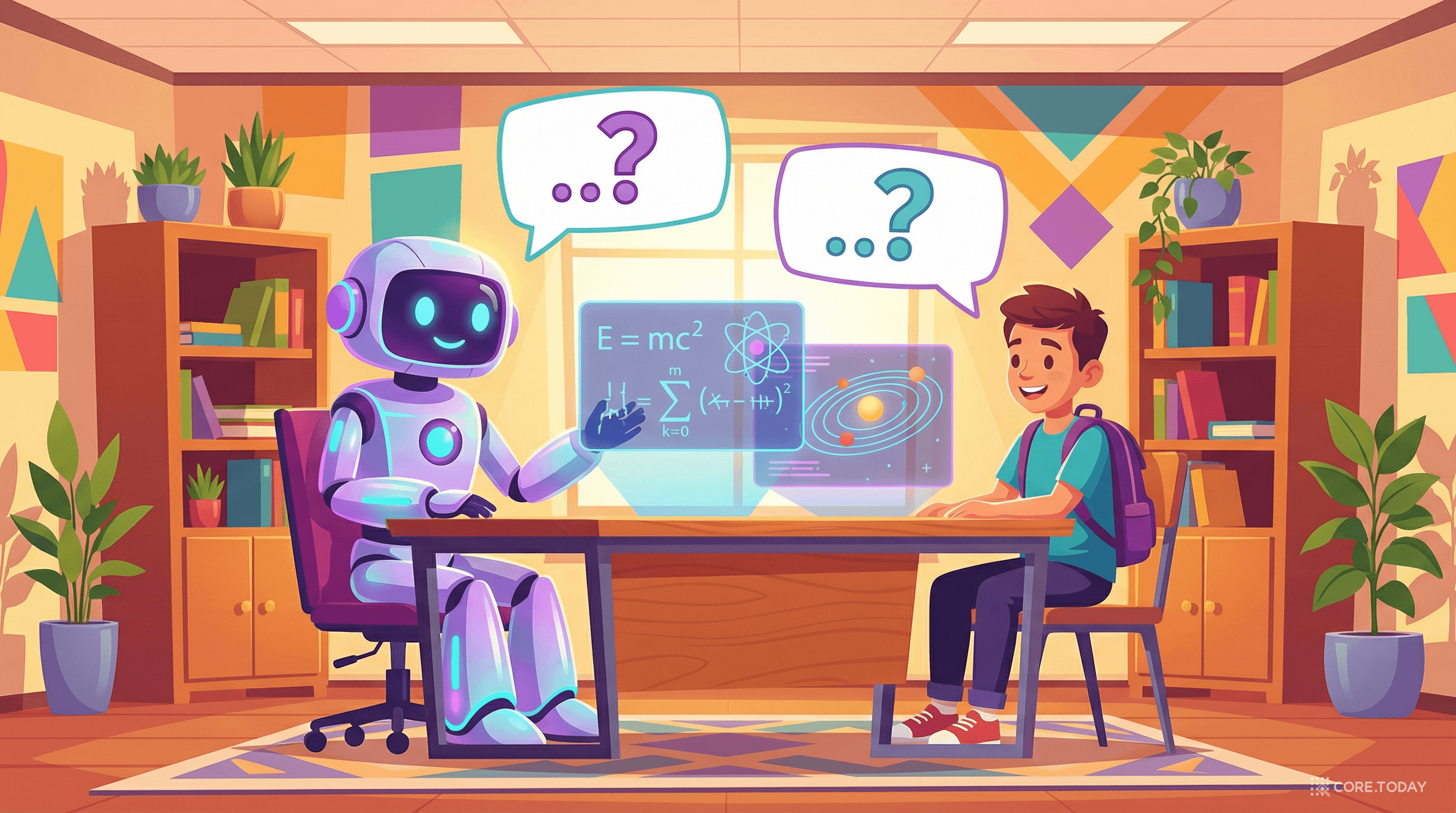 AI 튜터와 학생의 소크라테스식 대화 — 답을 알려주지 않고 질문으로 유도한다