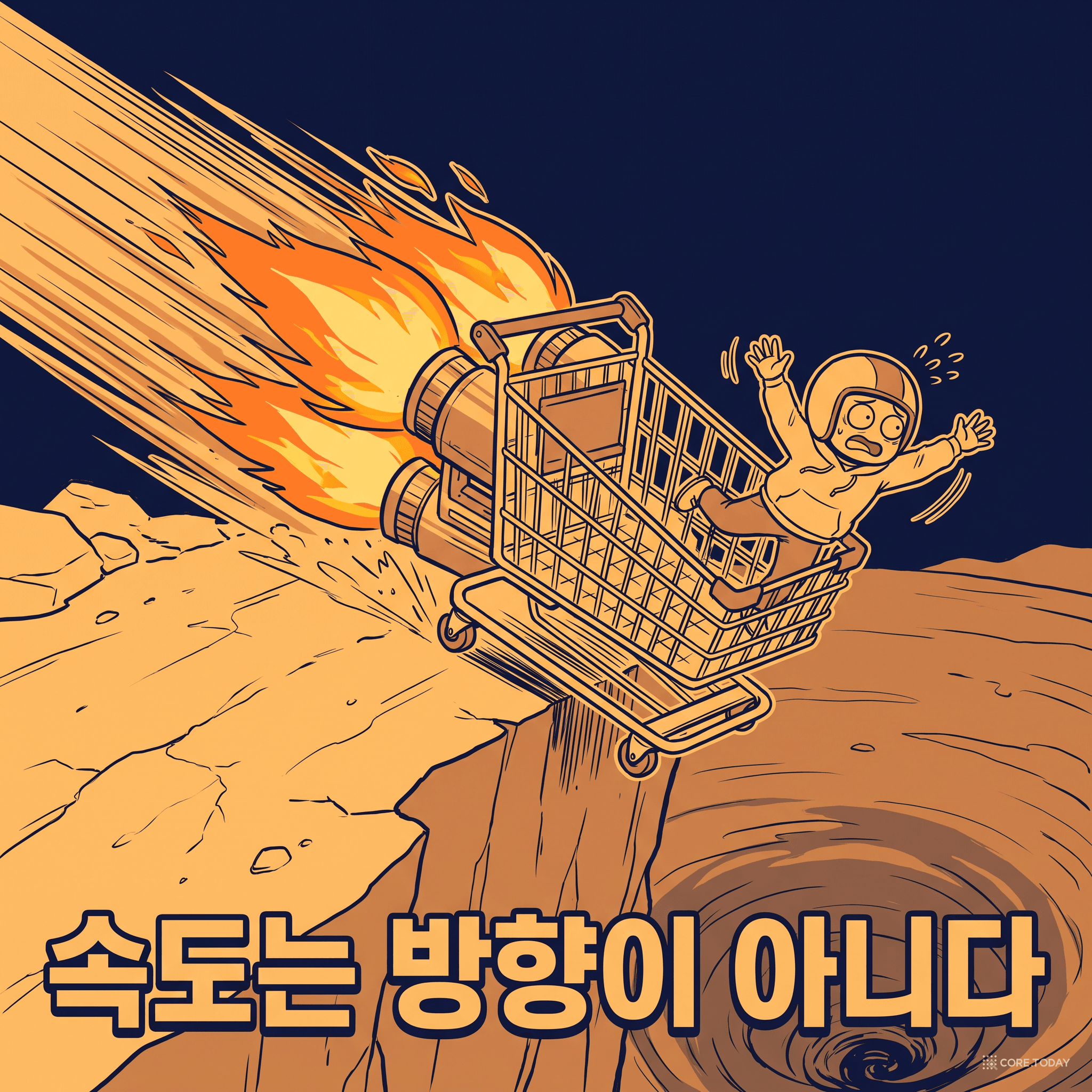 속도는 방향이 아니다 — 아무리 빨라도 방향이 틀리면 낭떠러지로 간다