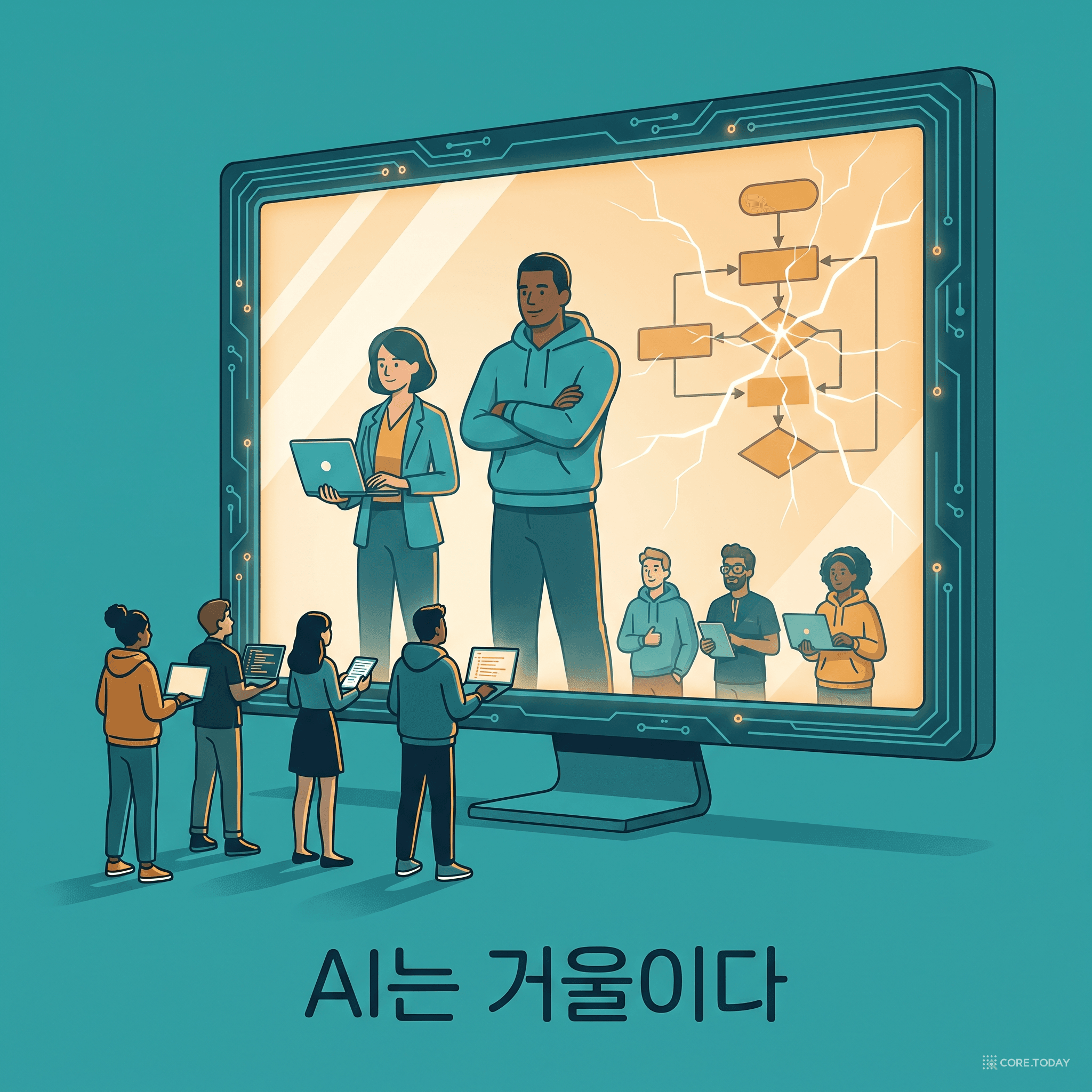 AI는 거울이다 — 이미 있는 것을 키워서 되비출 뿐이다