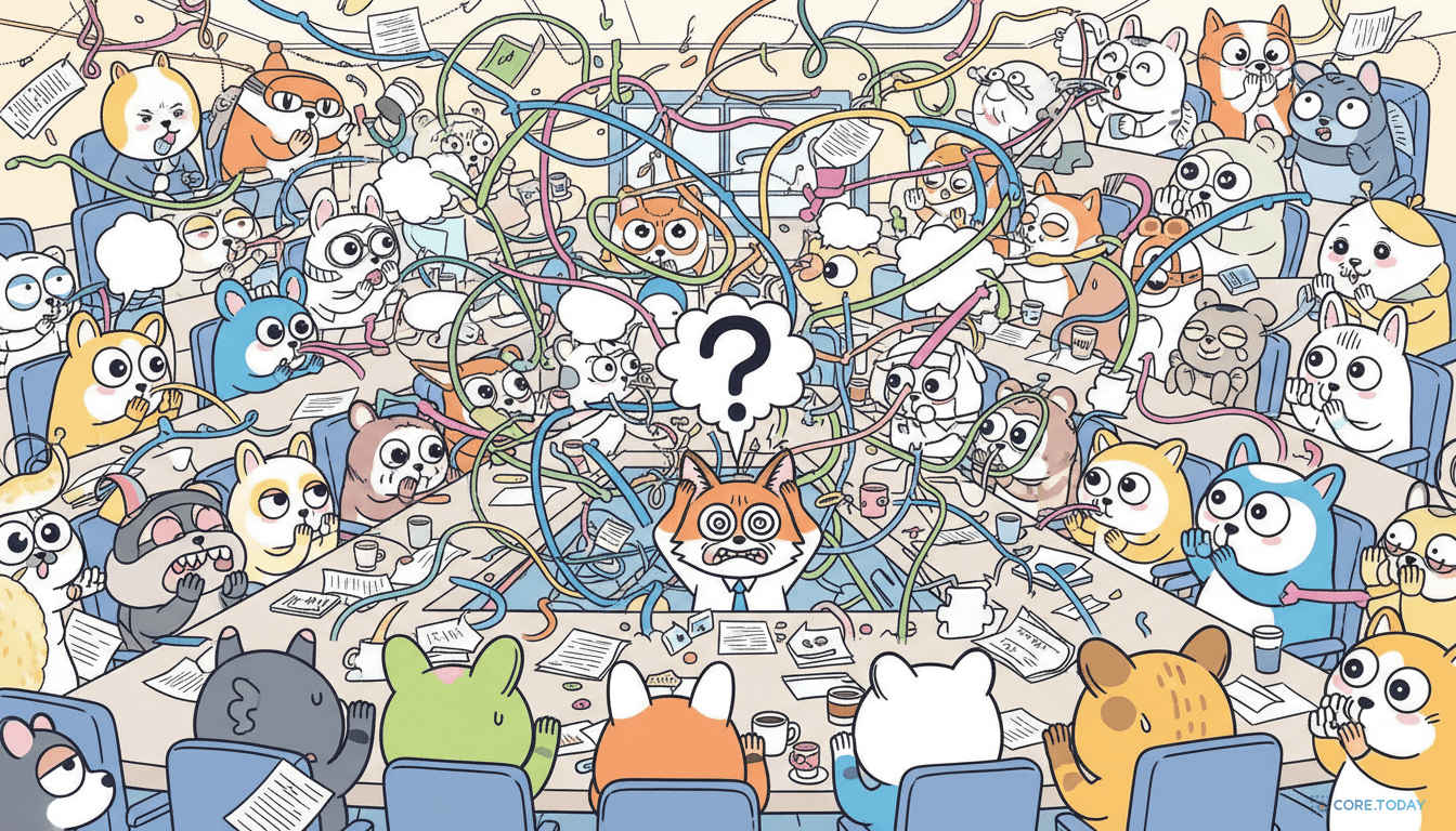 어텐션의 블랙박스 — 수십 명이 동시에 속삭이는 혼란스러운 회의실