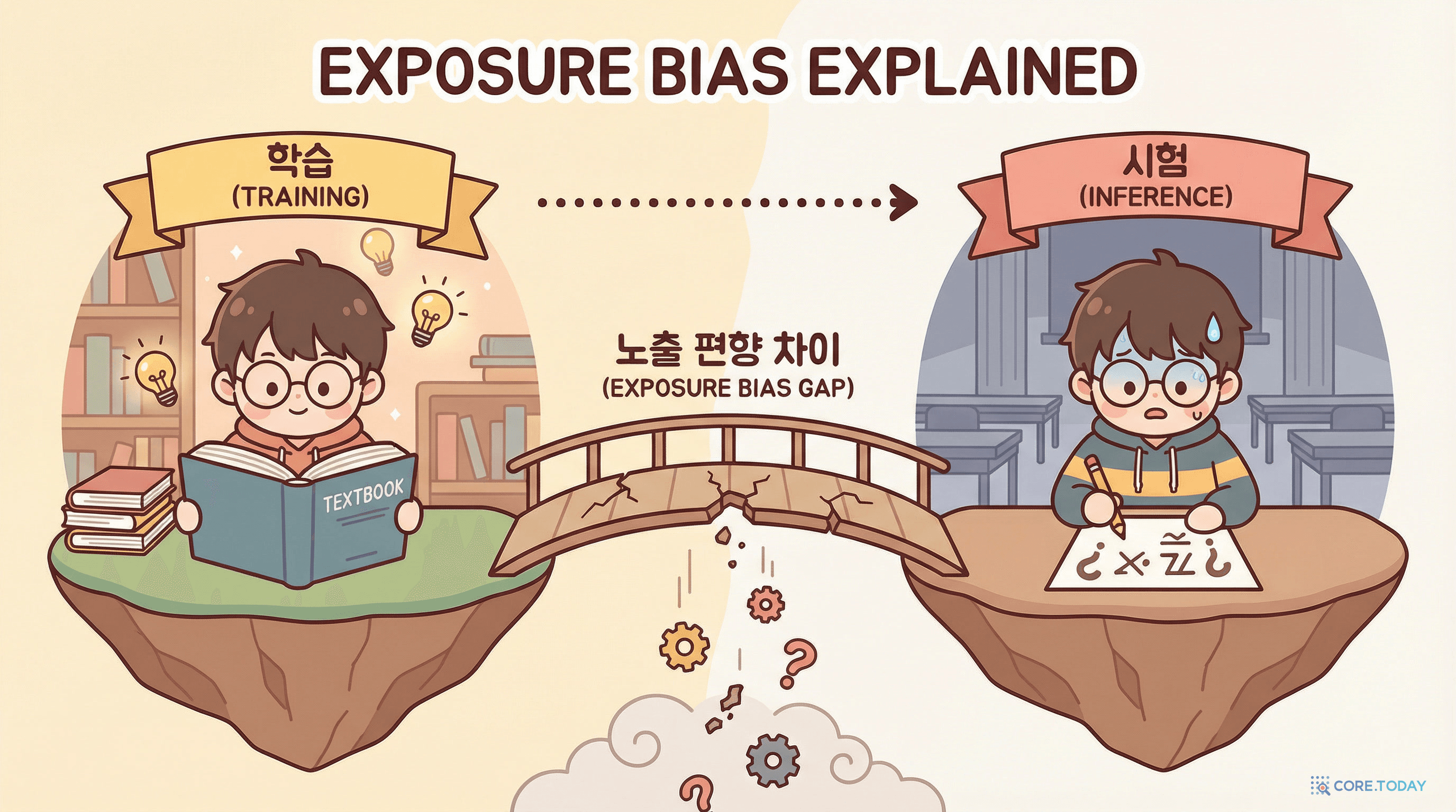 Exposure Bias 개념 일러스트