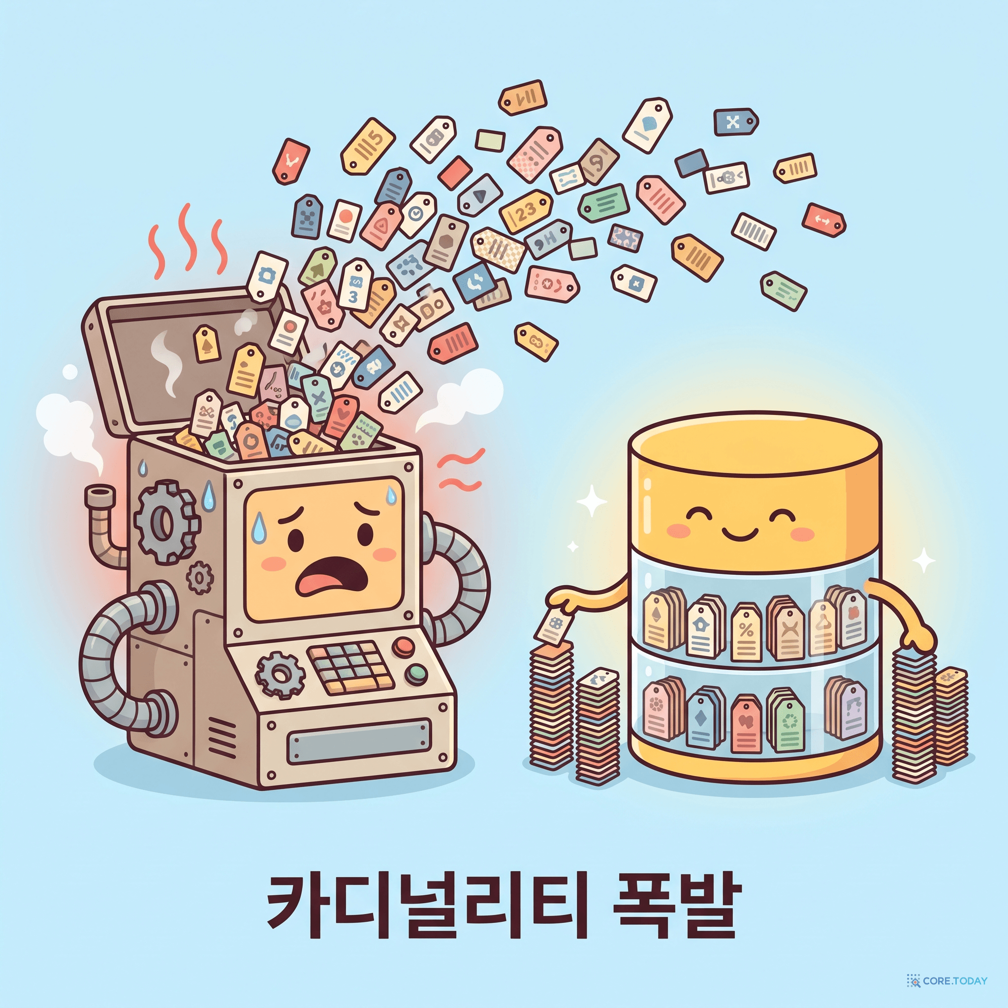 카디널리티 폭발 — 고유값이 쏟아지면 전통적 시스템은 과부하로 터진다