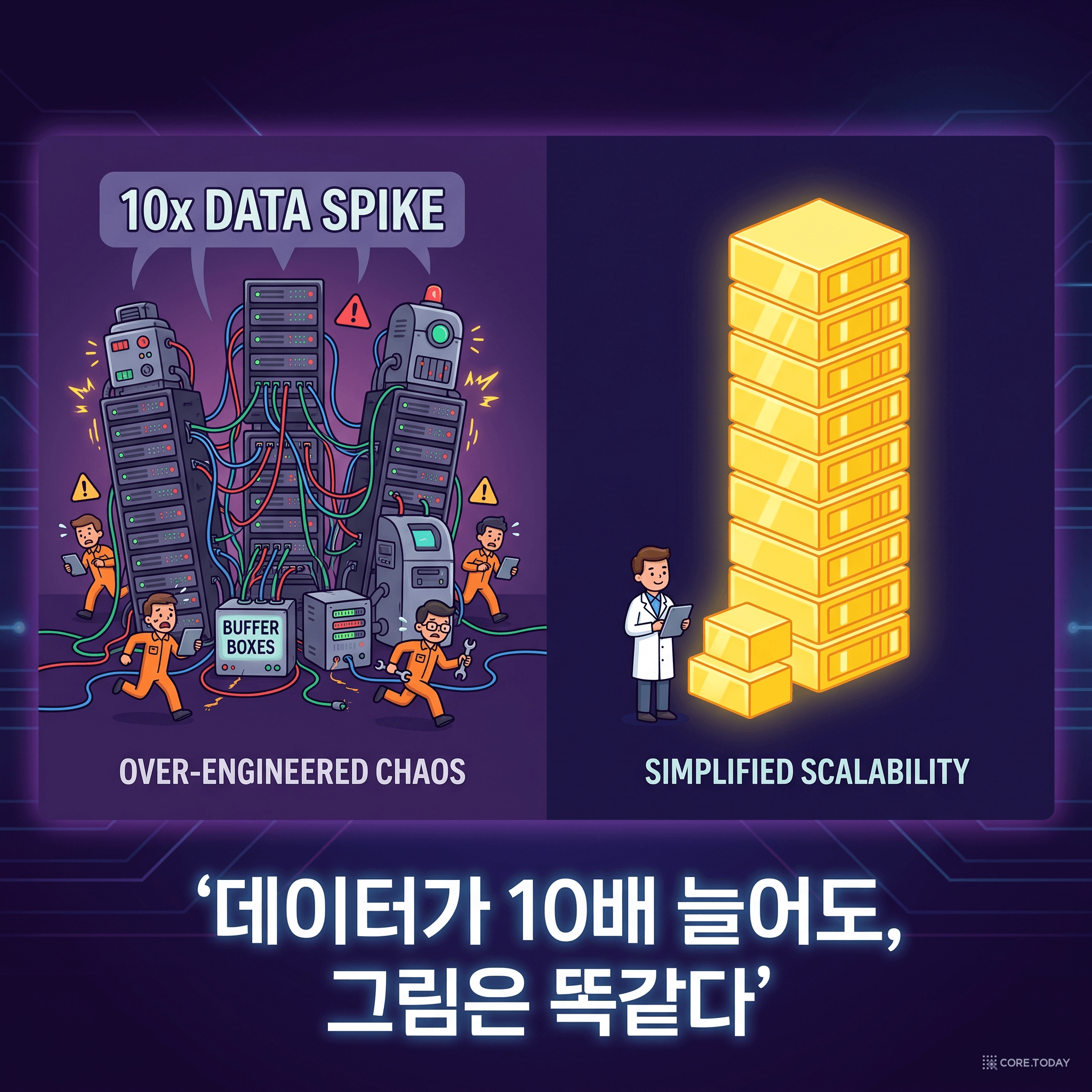 데이터가 10배 늘어도, 클릭하우스의 그림은 똑같다