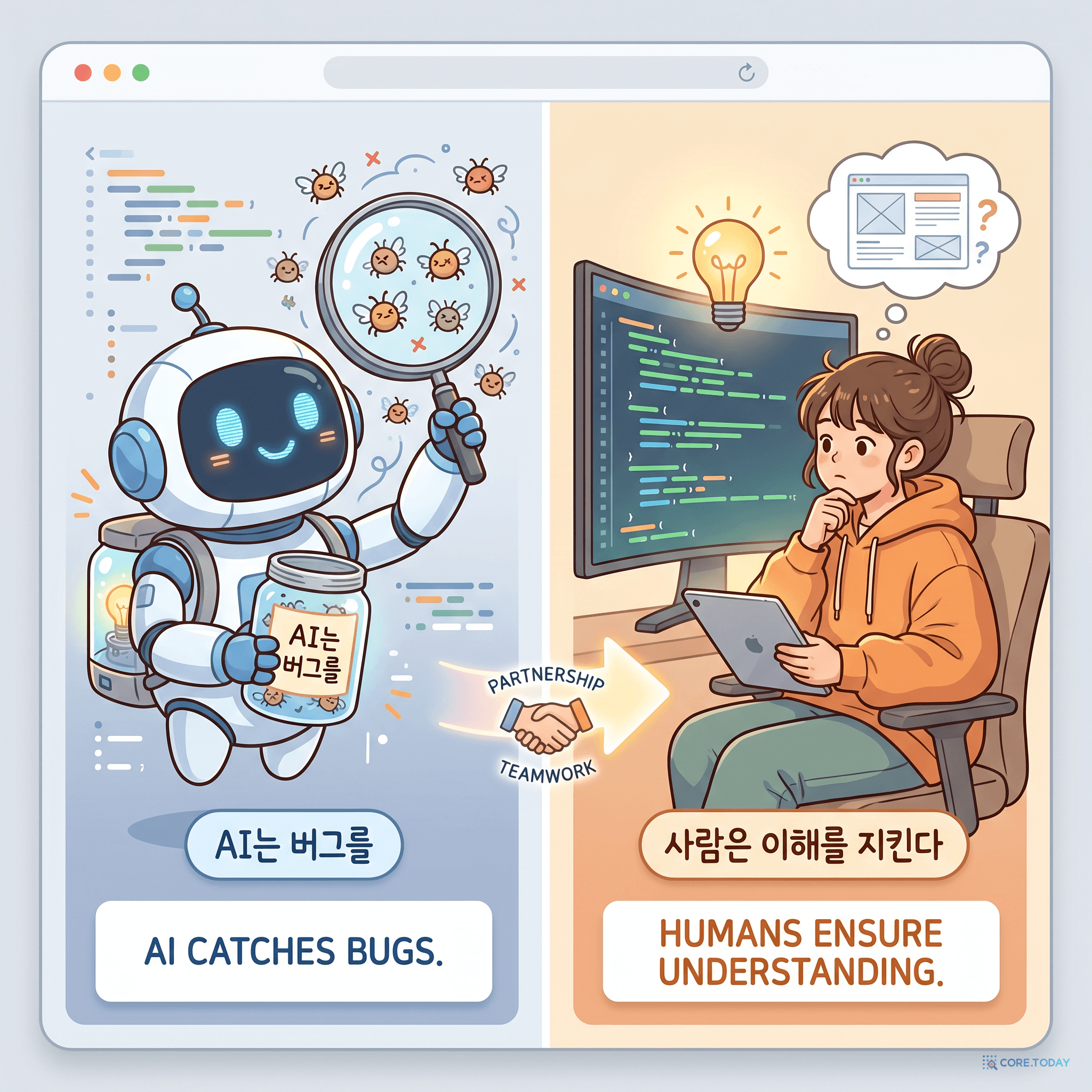 AI는 버그를 잡고, 사람은 이해를 지킨다 — 2026년의 분업