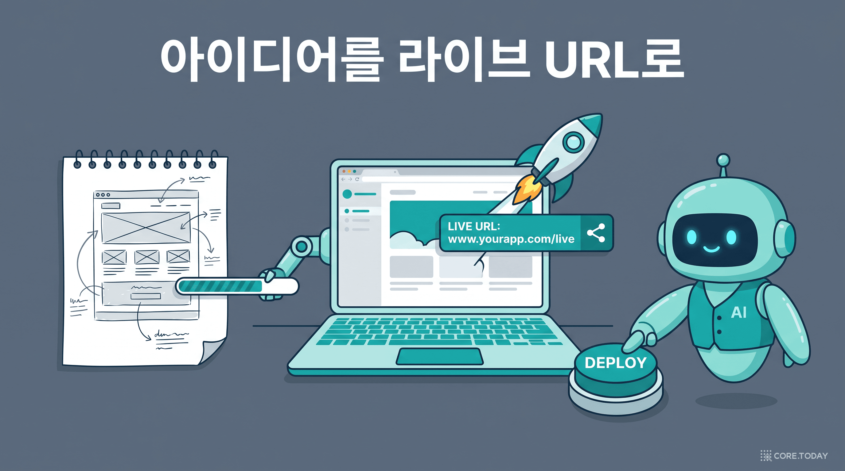 아이디어를 라이브 URL로 — @vercel 배포