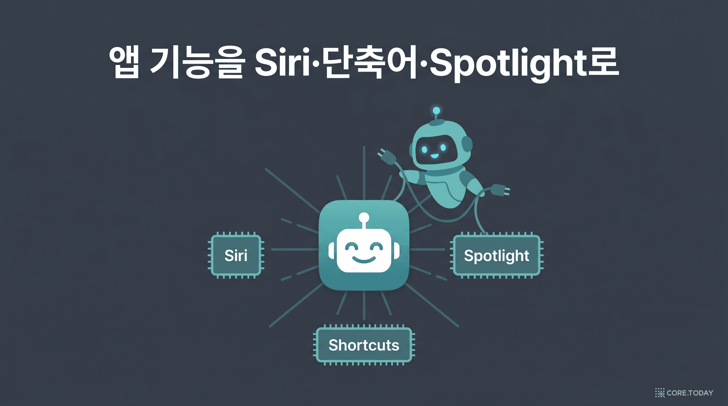 앱 기능이 Siri·단축어·Spotlight로 뻗어나간다