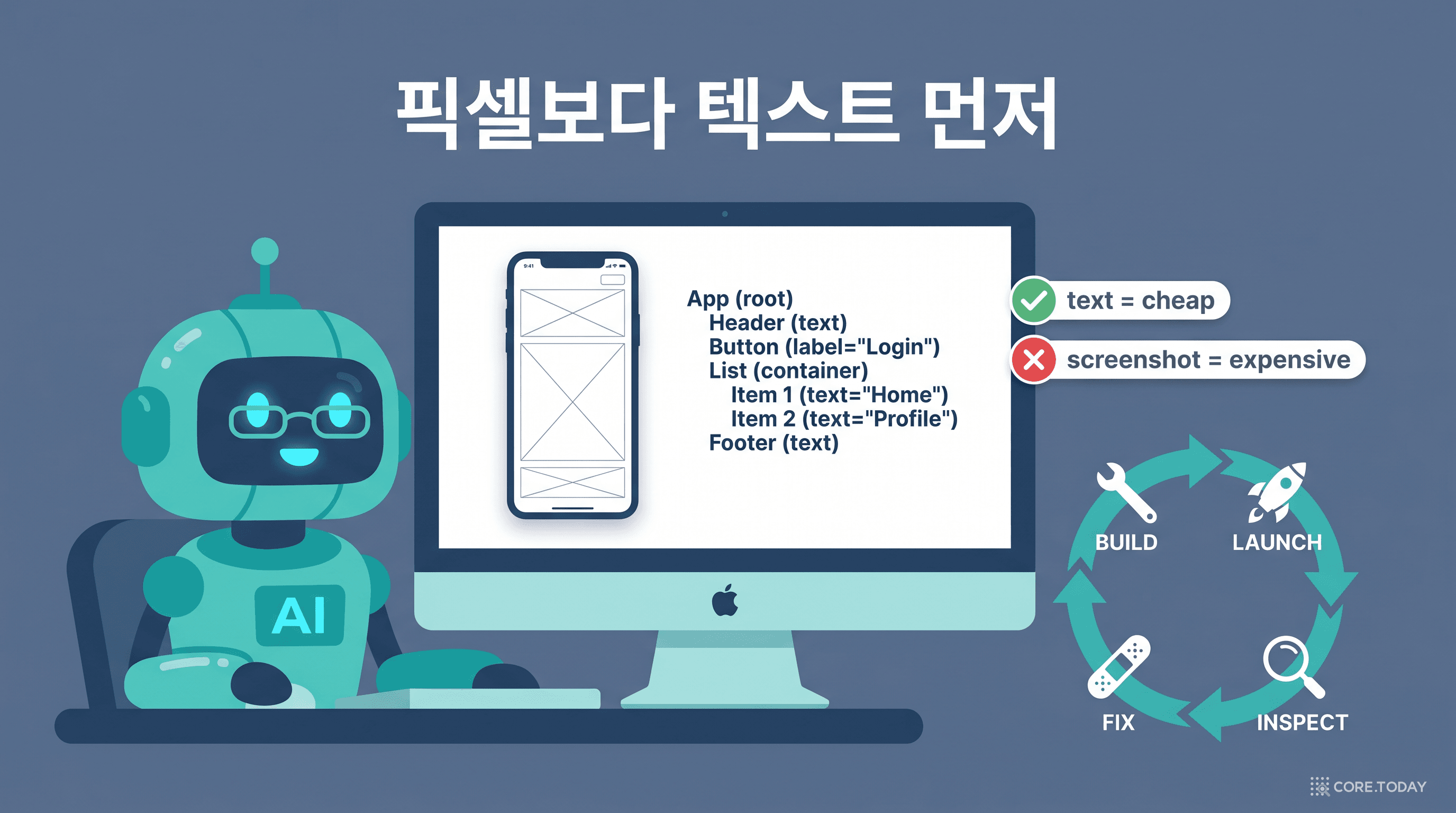 네이티브 검증 루프 — 접근성 트리를 먼저 읽는 AI