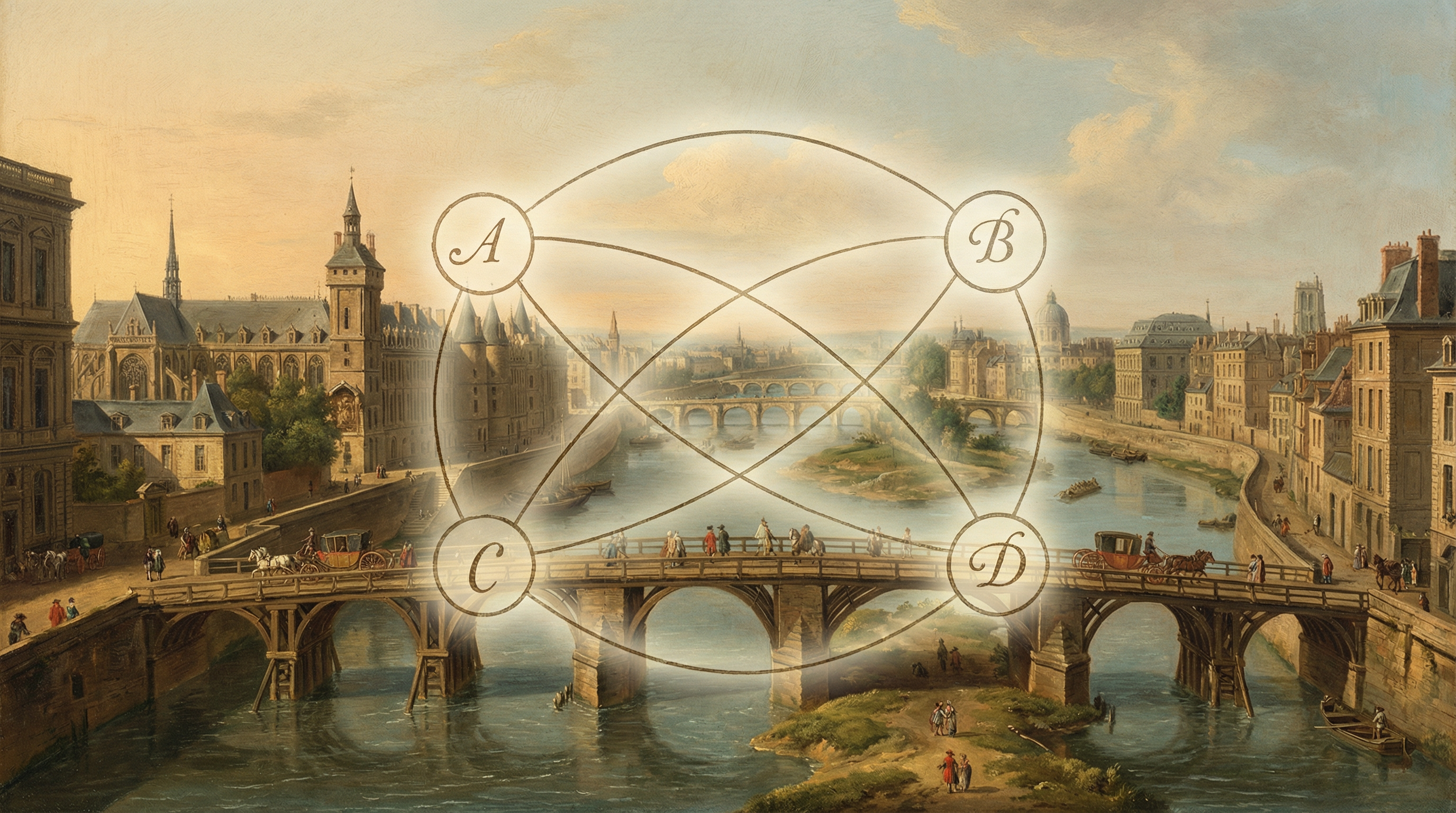 쾨니히스베르크의 다리와 오일러의 그래프 추상화