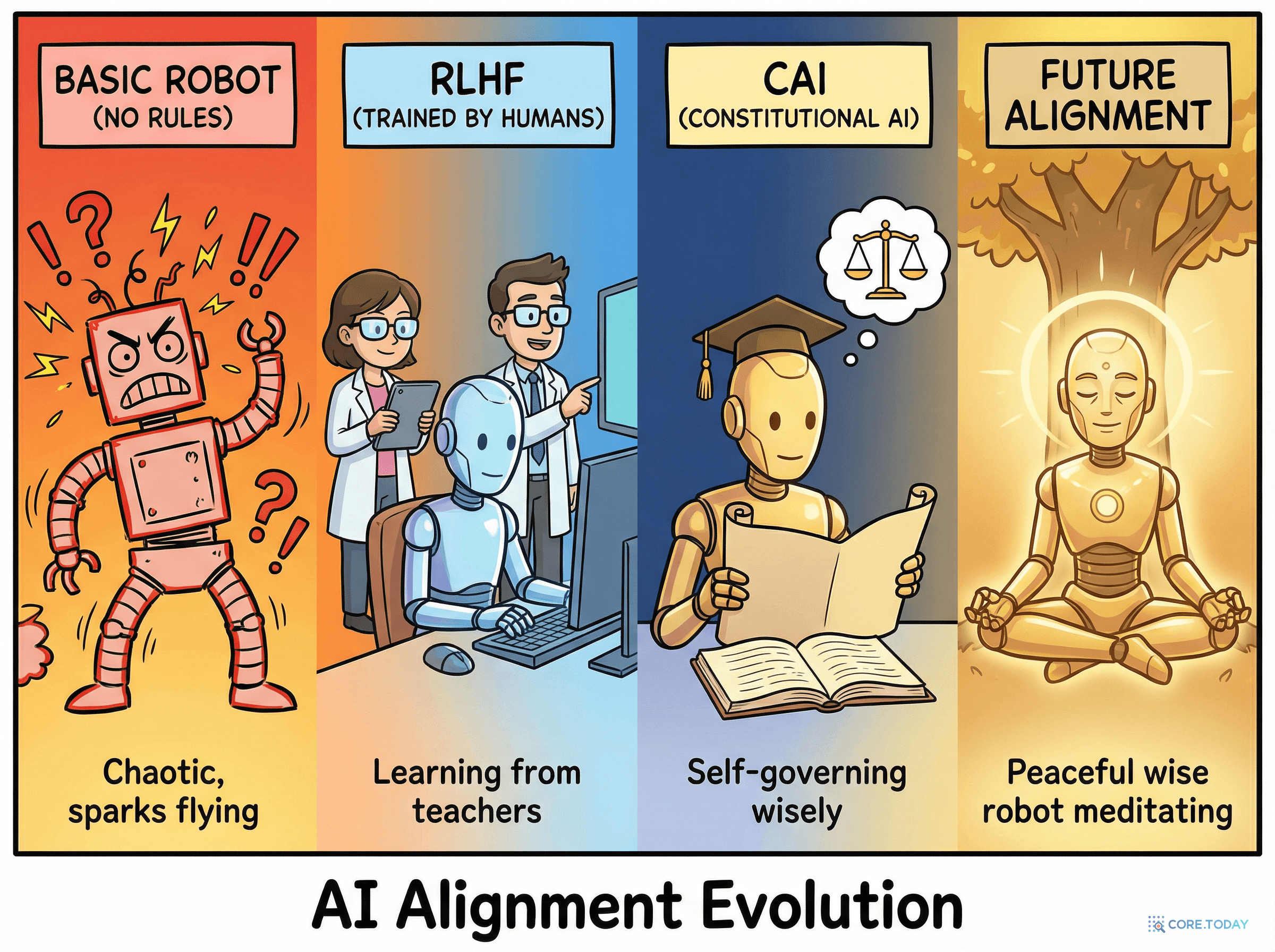 AI 정렬 기술의 진화 — 규칙 없는 AI에서 자율적 정렬까지