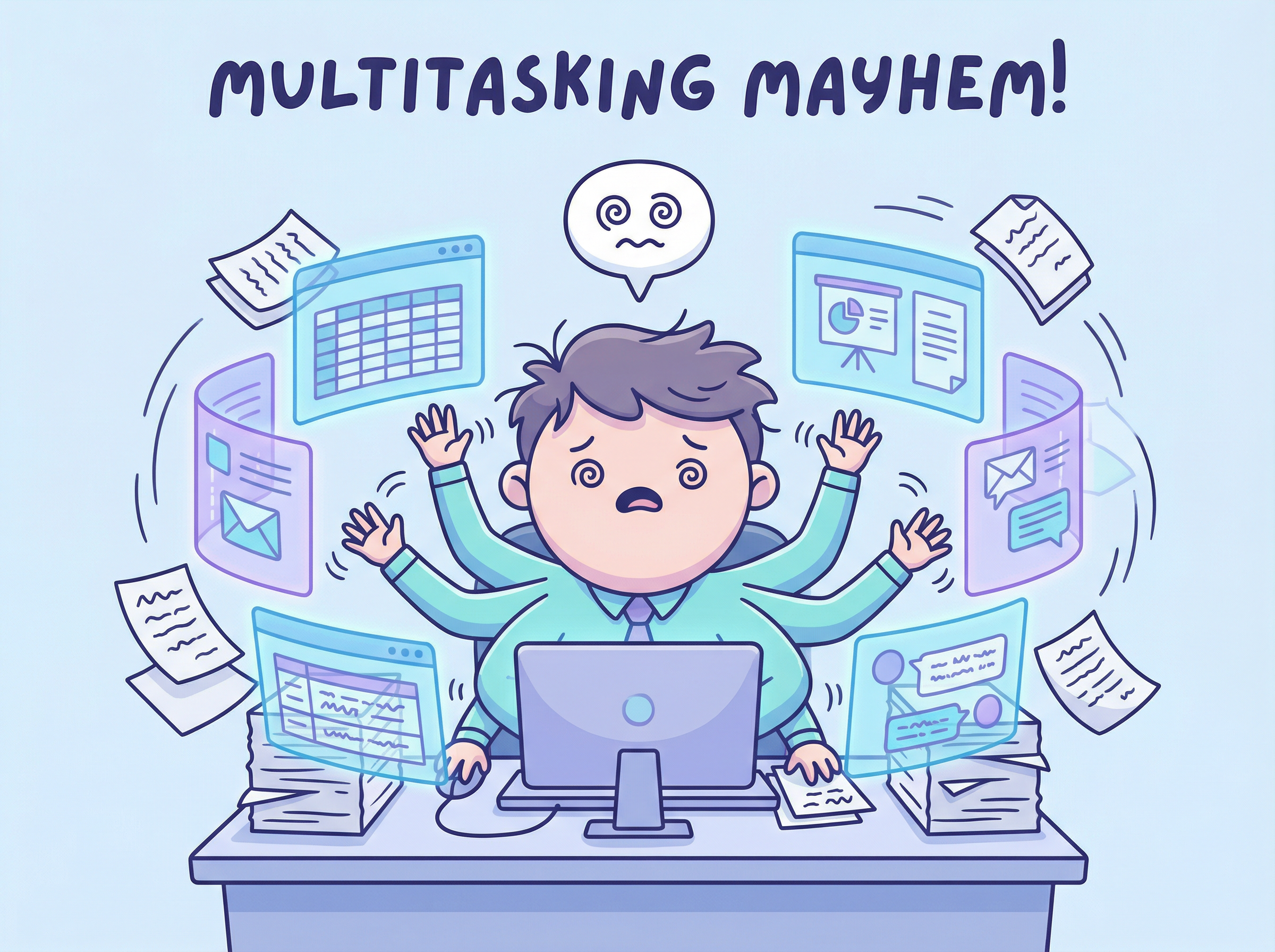 오전 10시, 멀티태스킹의 카오스