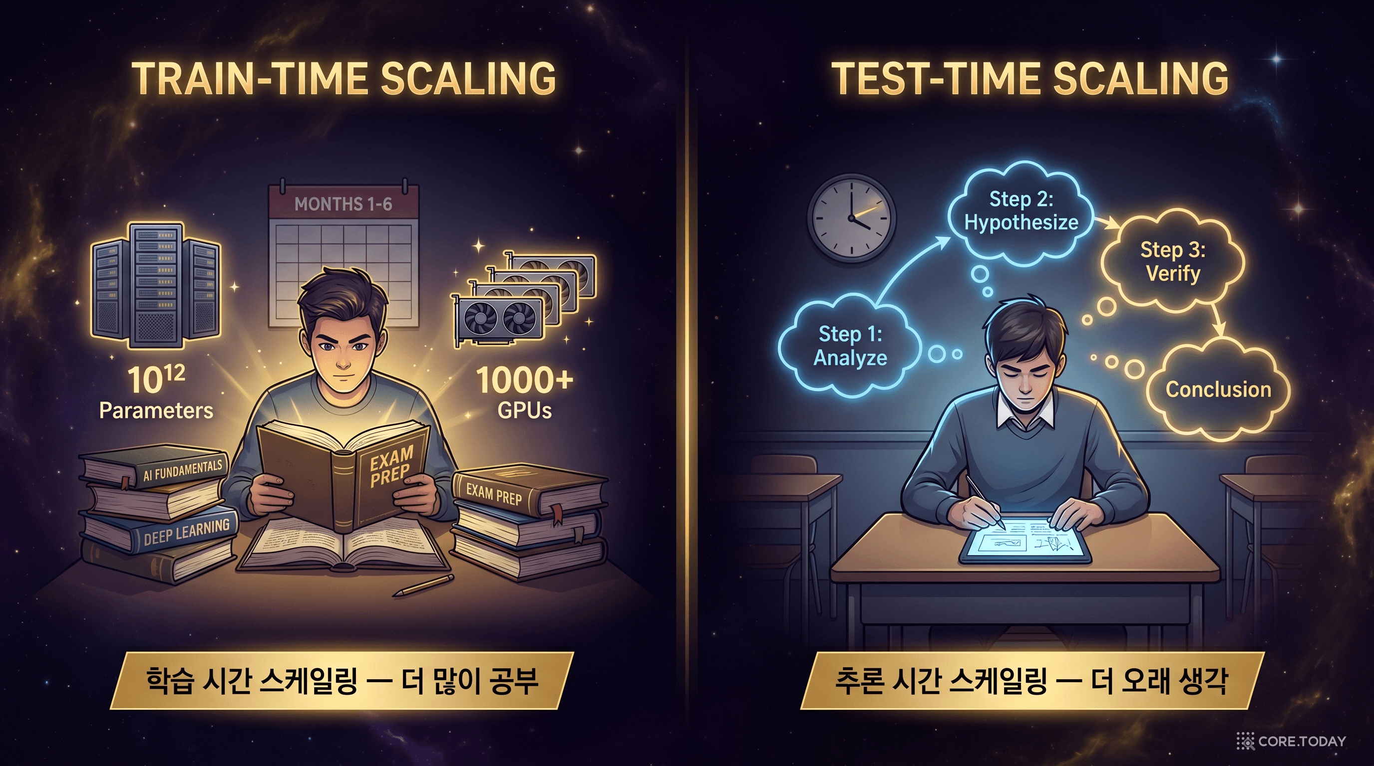 학습 시간 스케일링 vs 추론 시간 스케일링 — AI 성능 향상의 새로운 축