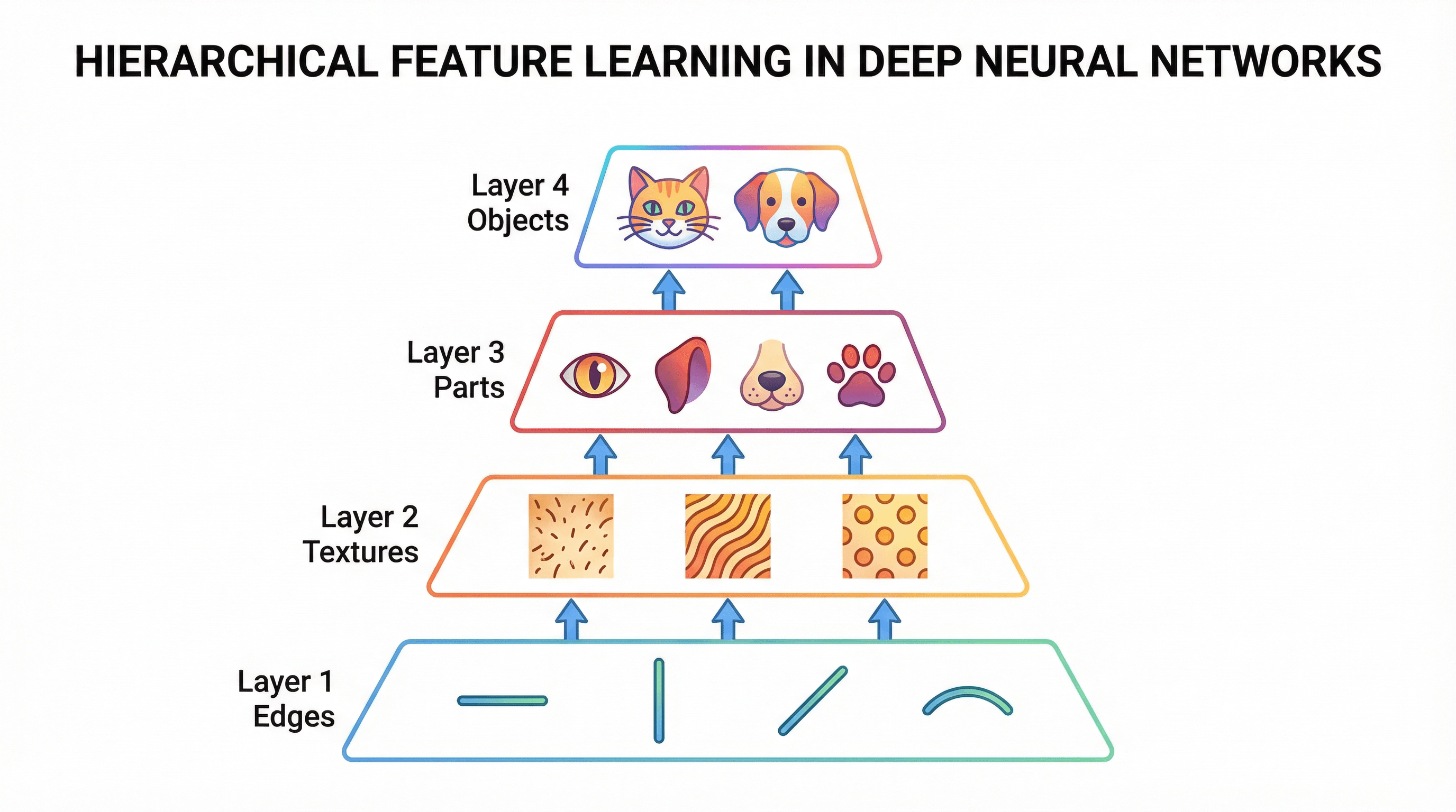계층적 특징 학습: 단순한 것에서 복잡한 것으로