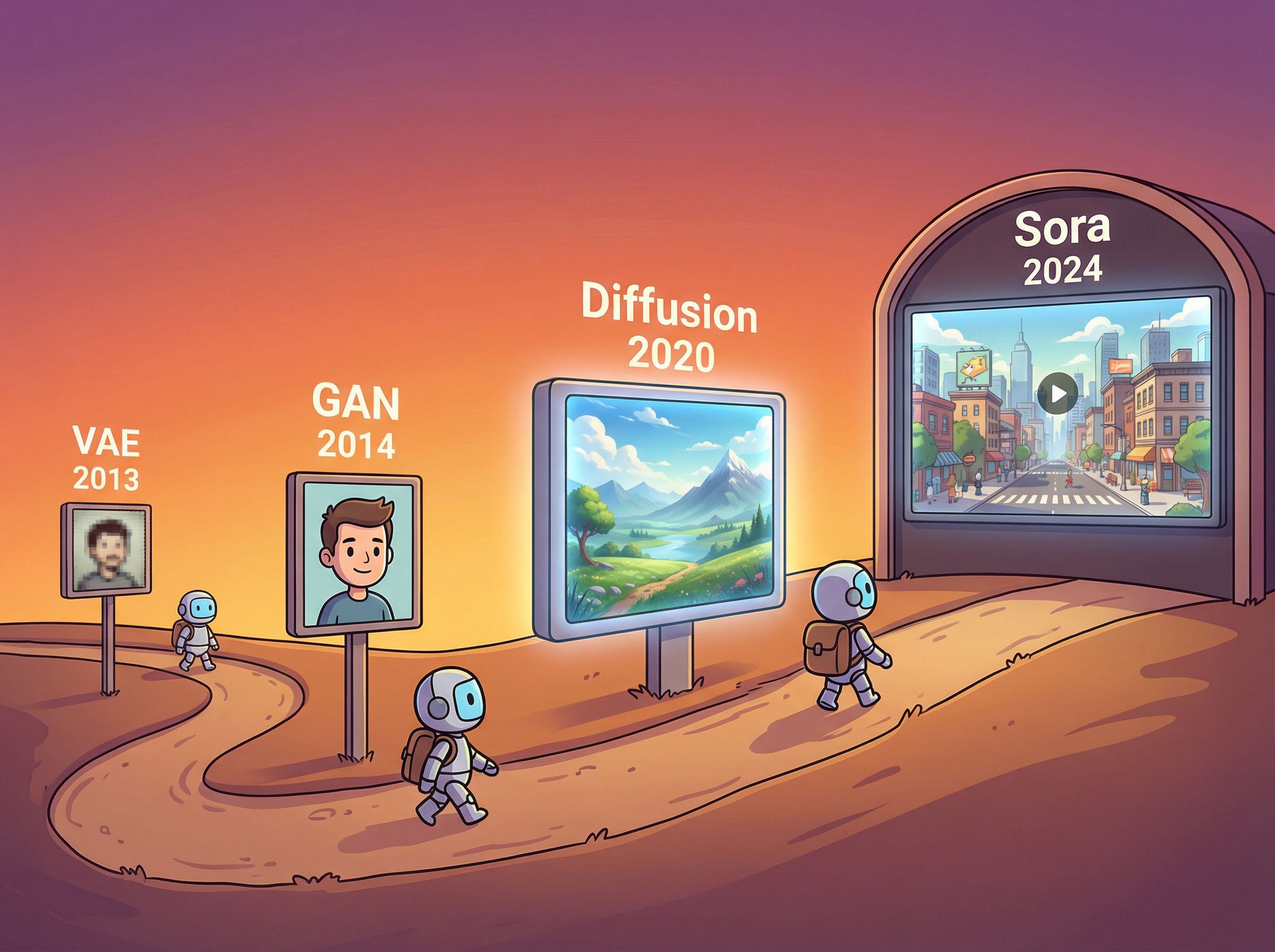 생성 모델의 진화 타임라인