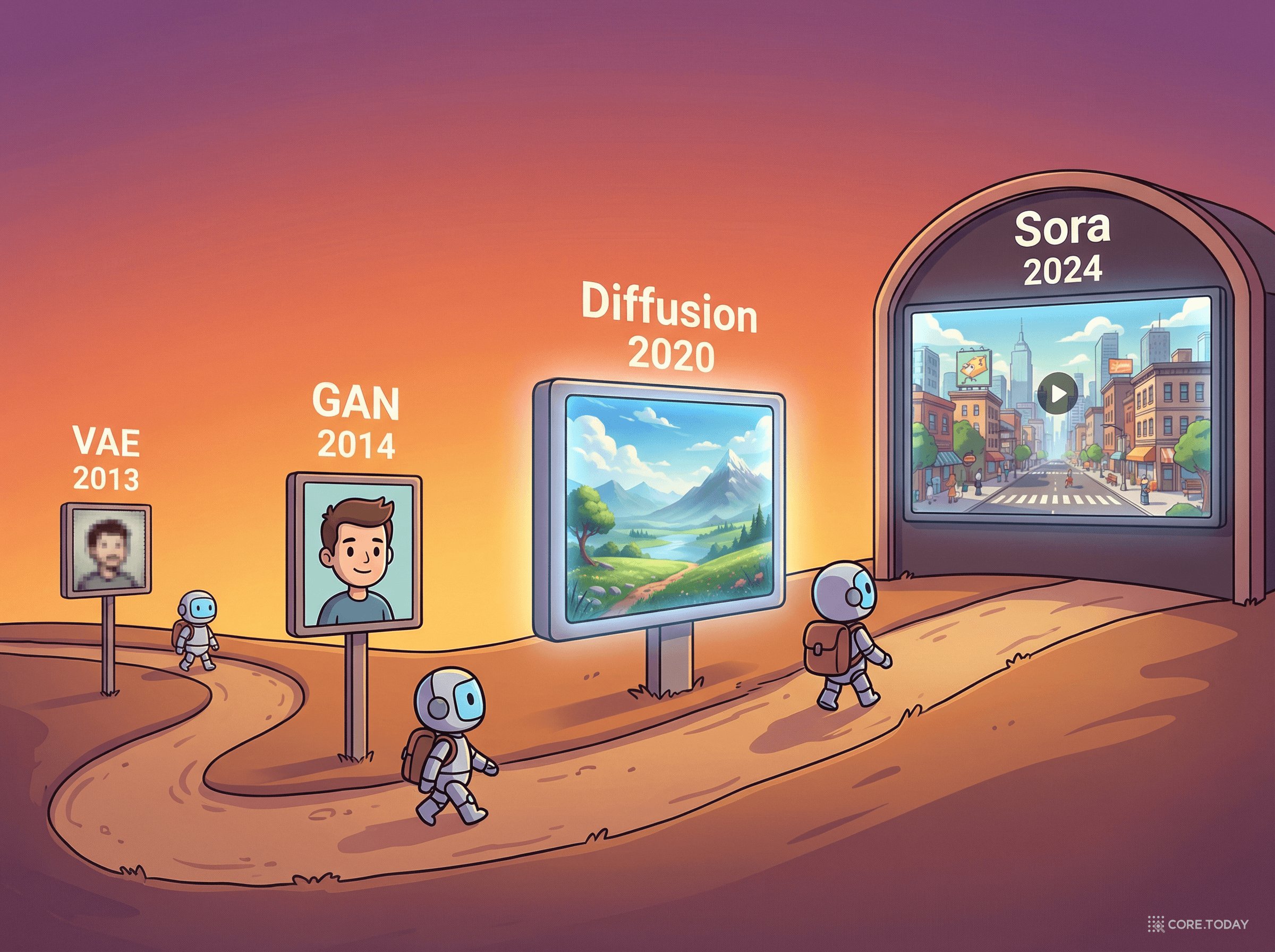 생성 모델의 진화 타임라인