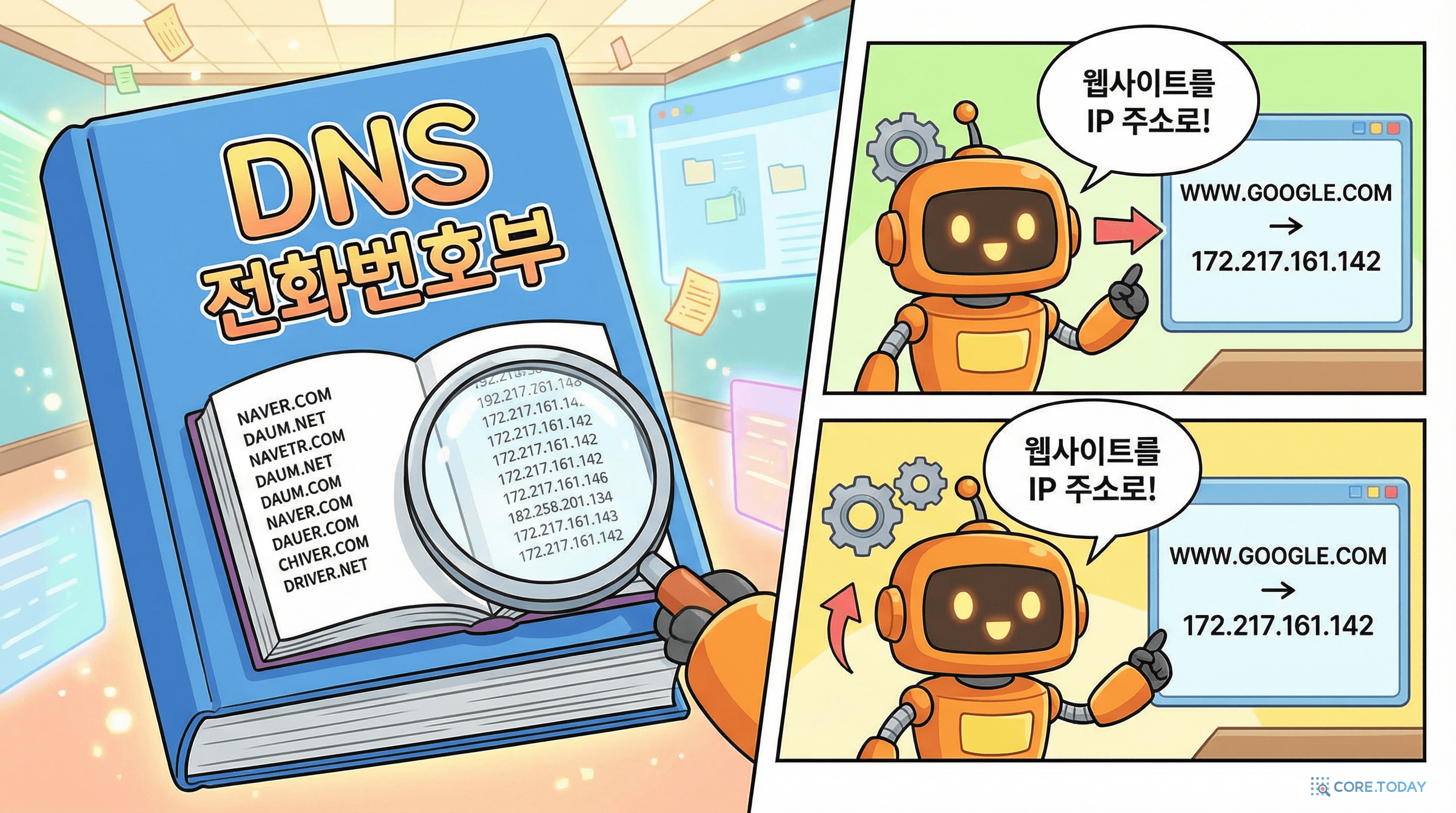 도메인 이름을 숫자로 변환하는 마법의 전화번호부