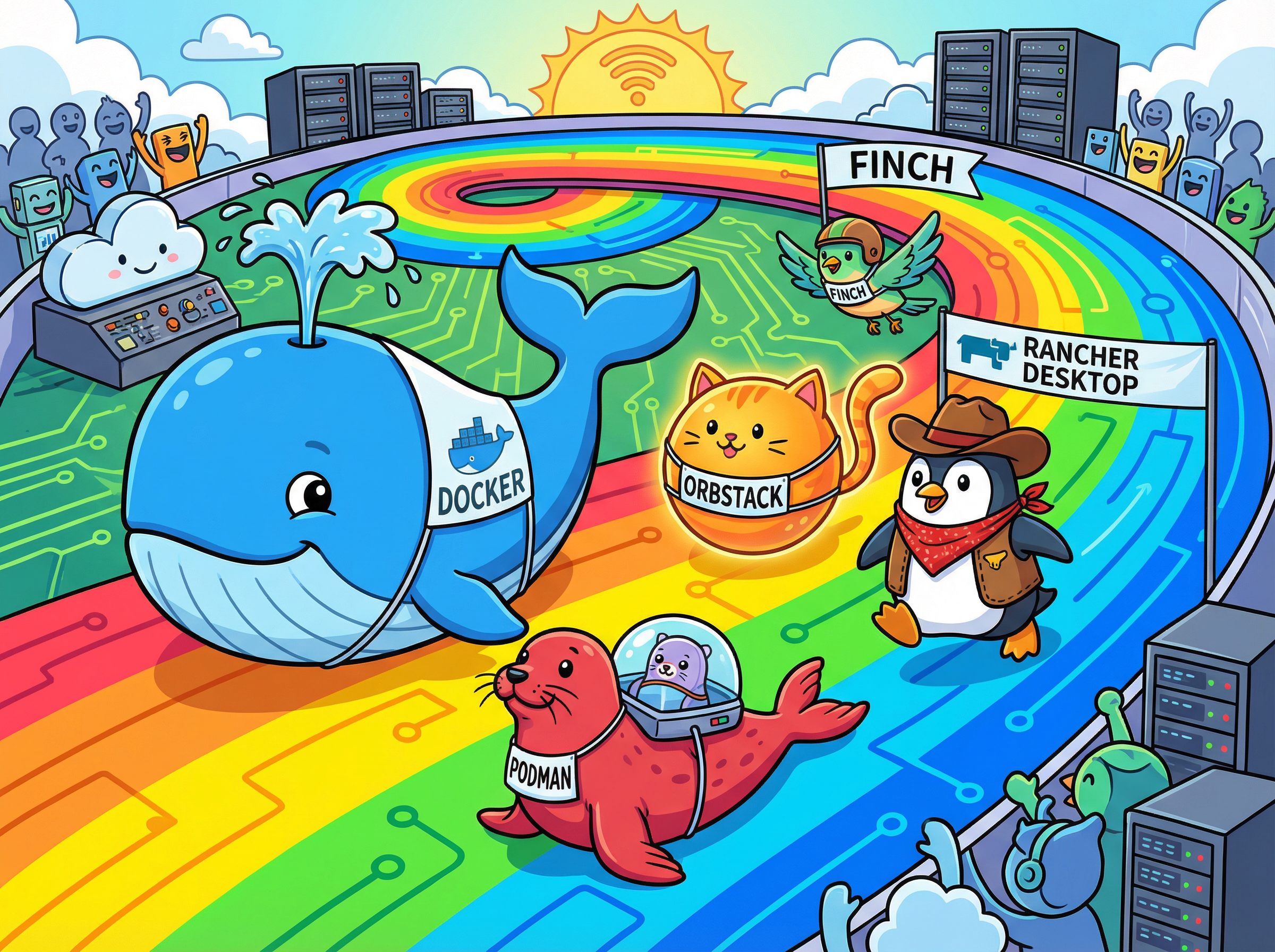 컨테이너 도구 대결 — Docker, Podman, OrbStack, Rancher Desktop, Finch