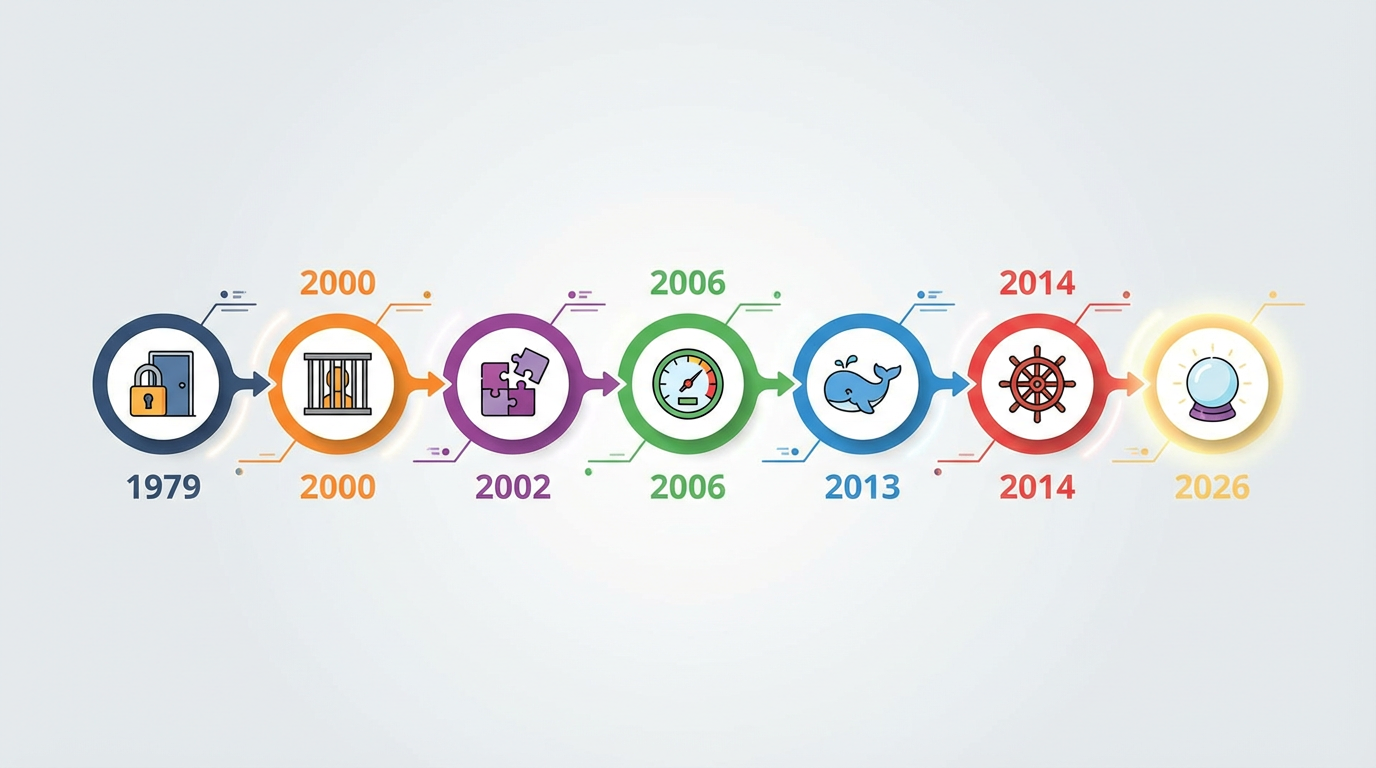 컨테이너 기술 발전 타임라인