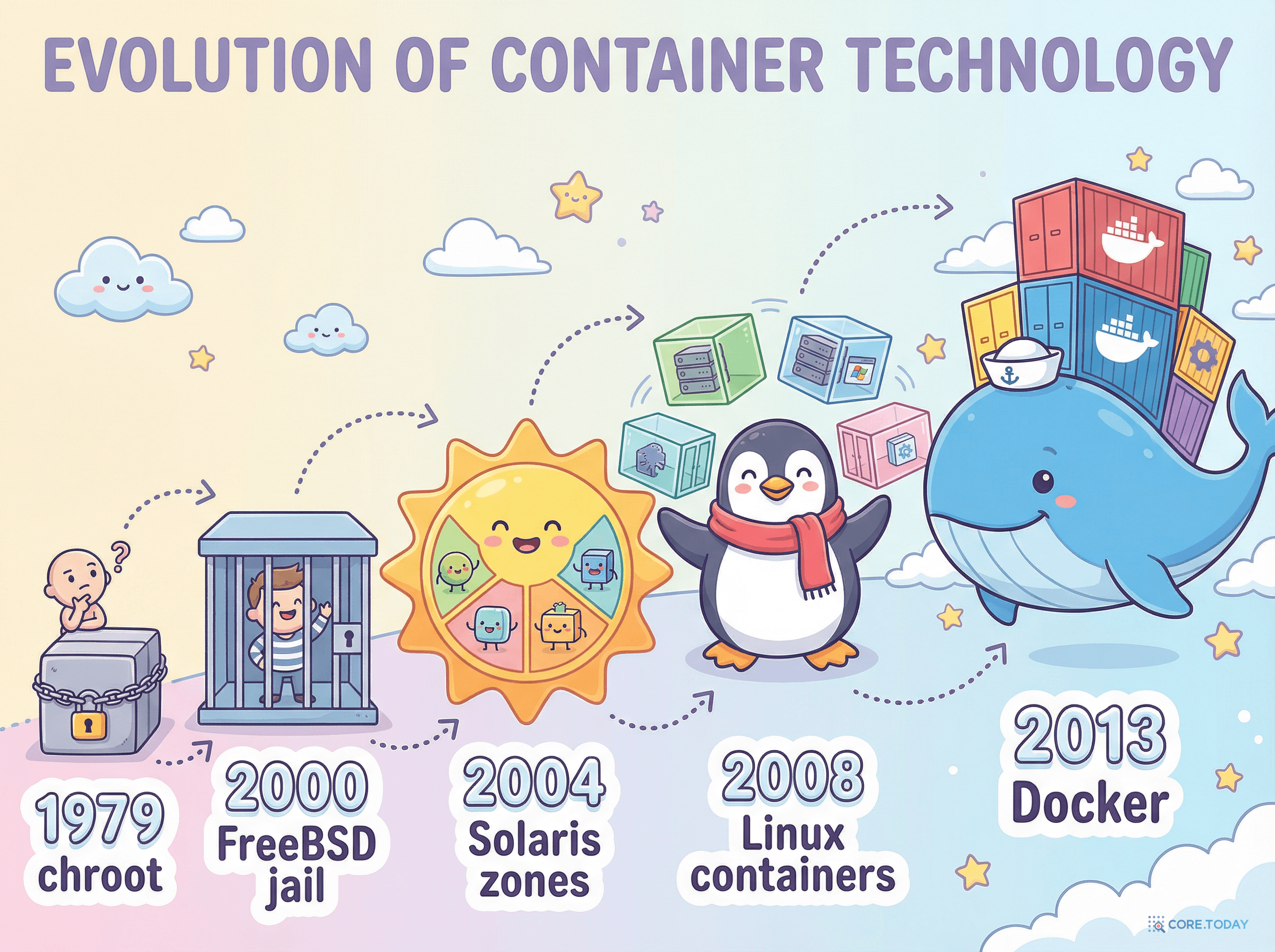 컨테이너 기술의 진화 — chroot(1979)부터 Docker(2013)까지