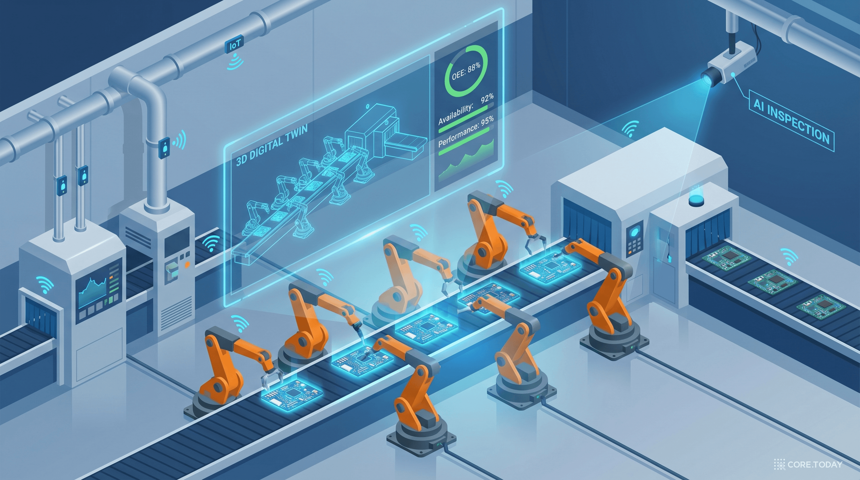 스마트팩토리 — IoT, 디지털 트윈, AI가 결합된 Industry 4.0