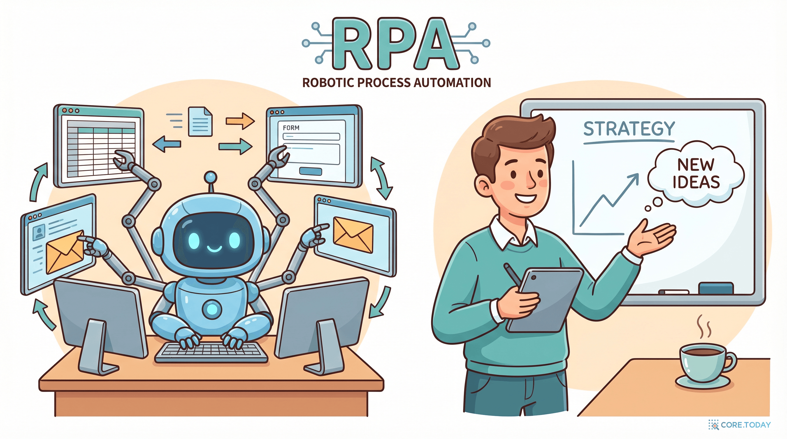 RPA — 반복 업무를 로봇이 처리하고 인간은 창의적 업무에 집중